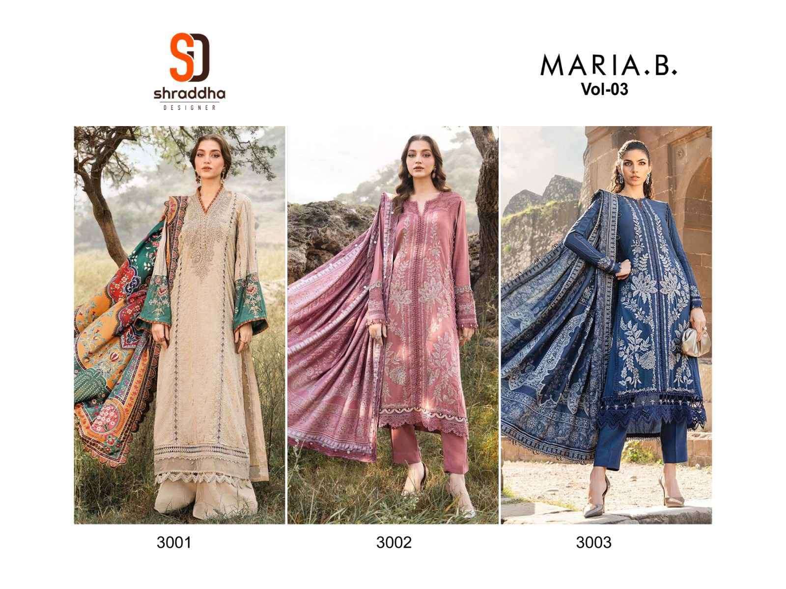 SHRADDHA MARIA B VOL 3 PURE VISCOSE RAYON FANCY SUIT CATALOG EXPORTER 2025