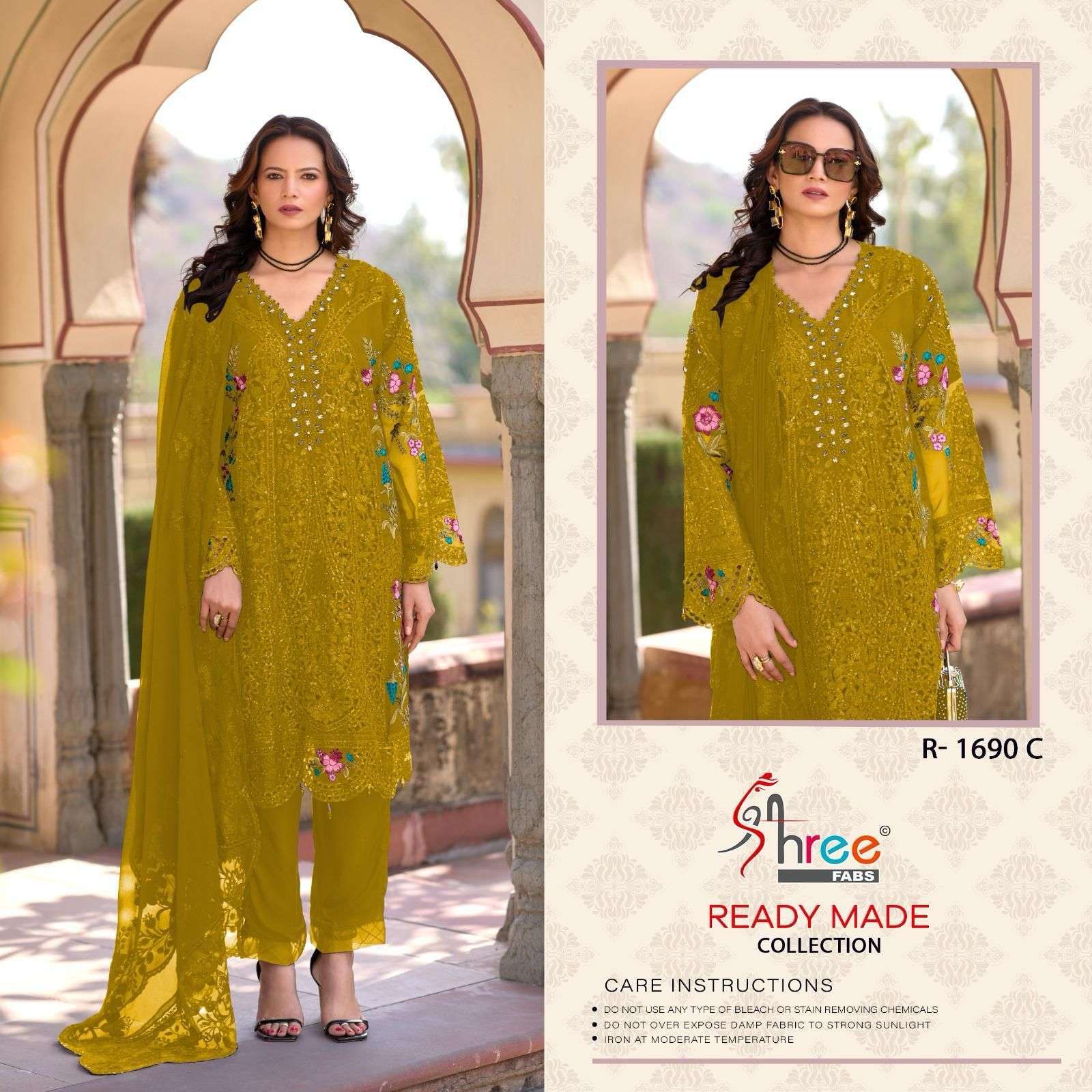 SHREE FAB R 1690 COLORS READYMADE PAKISTANI SUIT WHOLESALER 2025