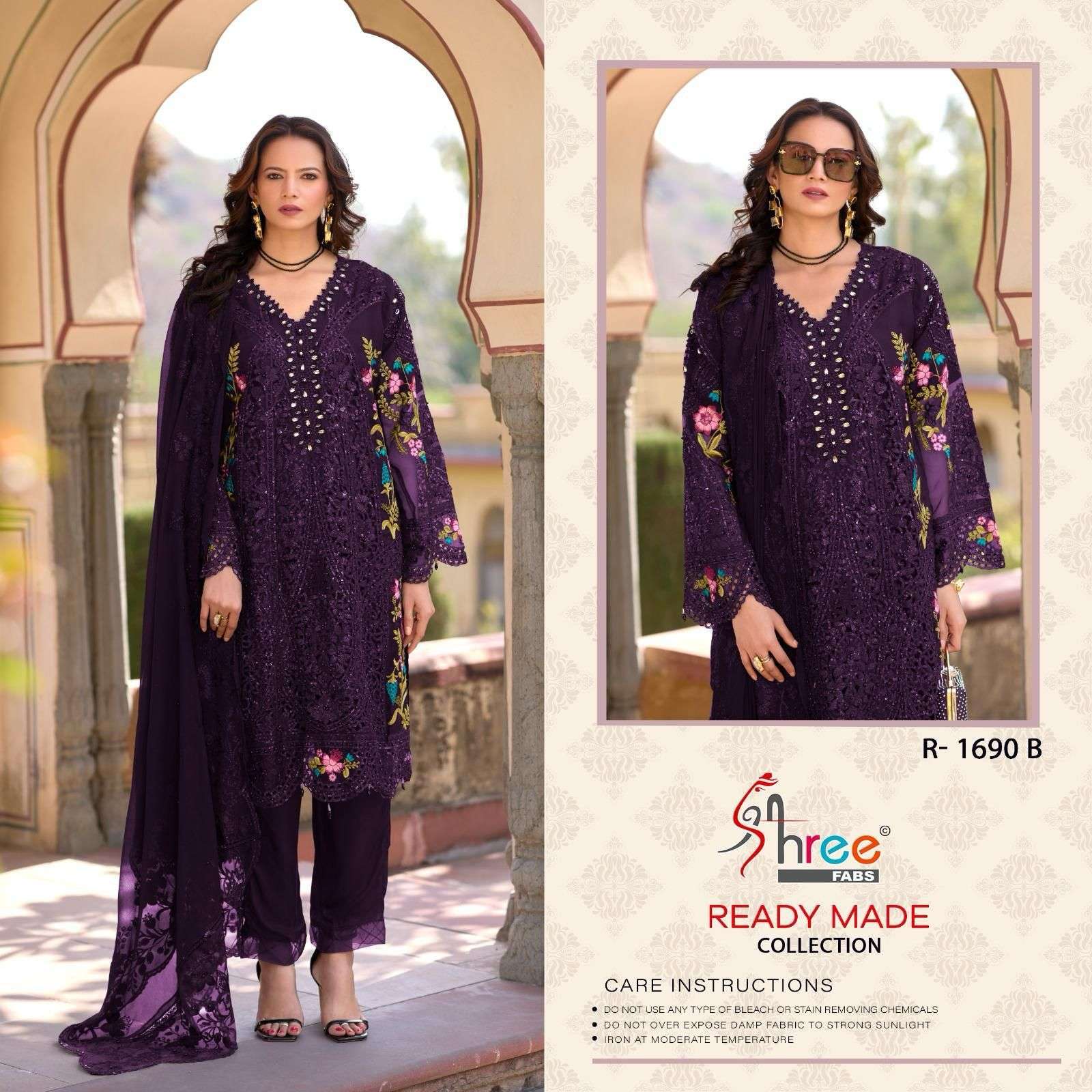 SHREE FAB R 1690 COLORS READYMADE PAKISTANI SUIT WHOLESALER 2025