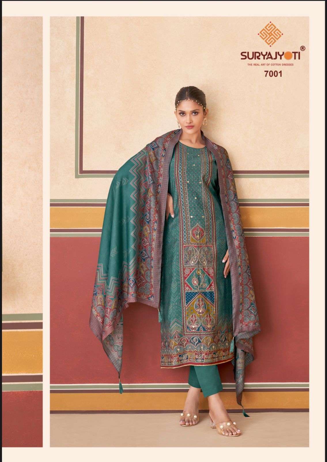 SURYAJYOTI PAYAL VOL 7 PURE MODEL PRINT LADIES DRESS CATALOGUE WHOLESALER 