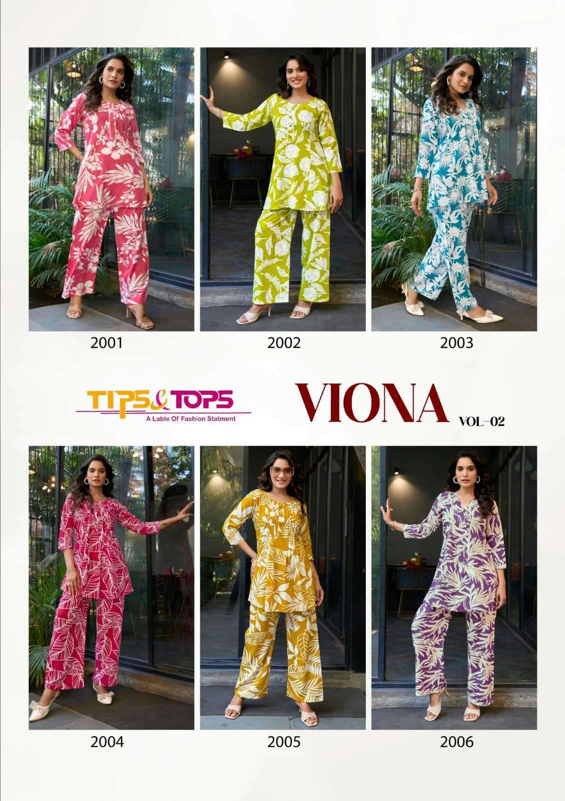 TIPS AND TOPS VIONA VOL 2 PRINTED FANCY CORD SET CATALOG SUPPLIER 2025