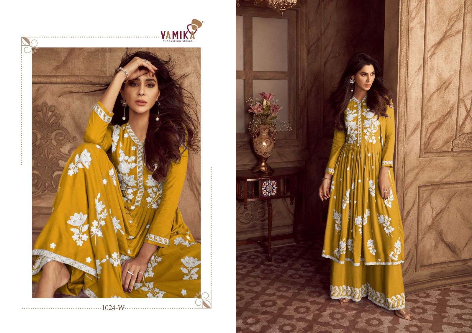 VAMIKA LAKHNAWI VOL 4 HIT COLOR FANCY PALAZZO SUIT NEW COLLECTION 2025