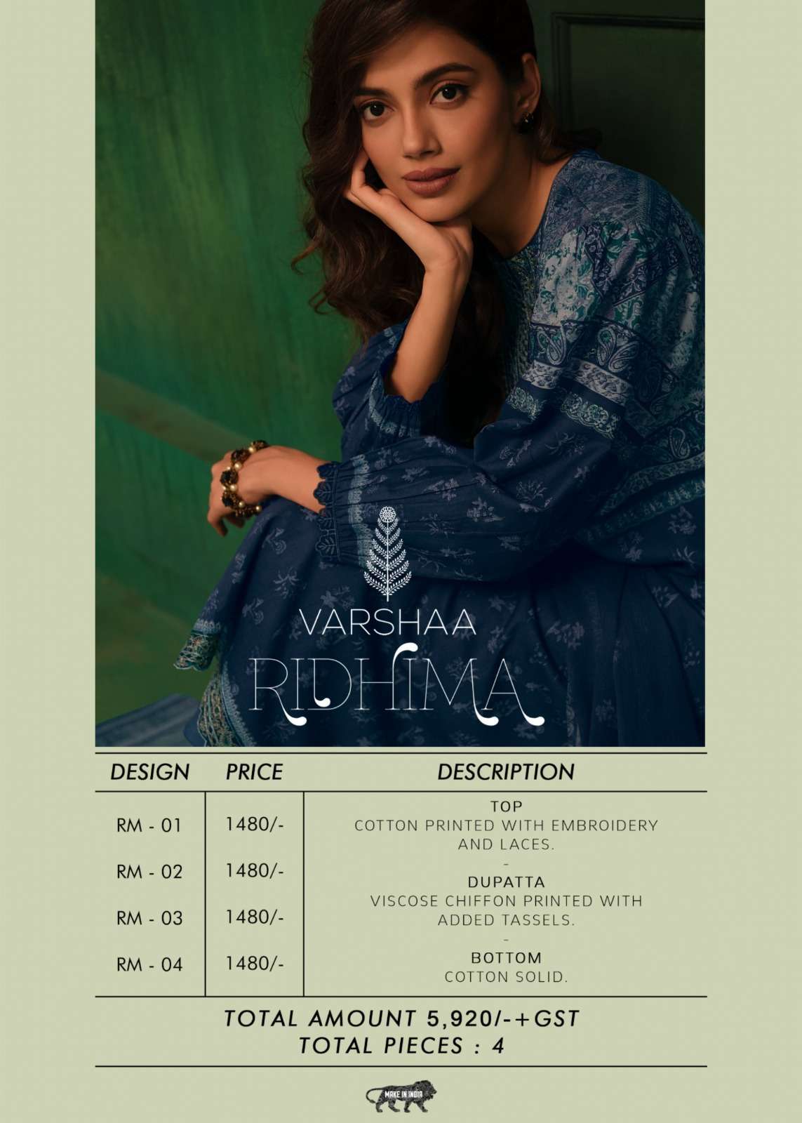VARSHA RIDHIMA COTTON DRESS LATEST CATALOGUE 2025