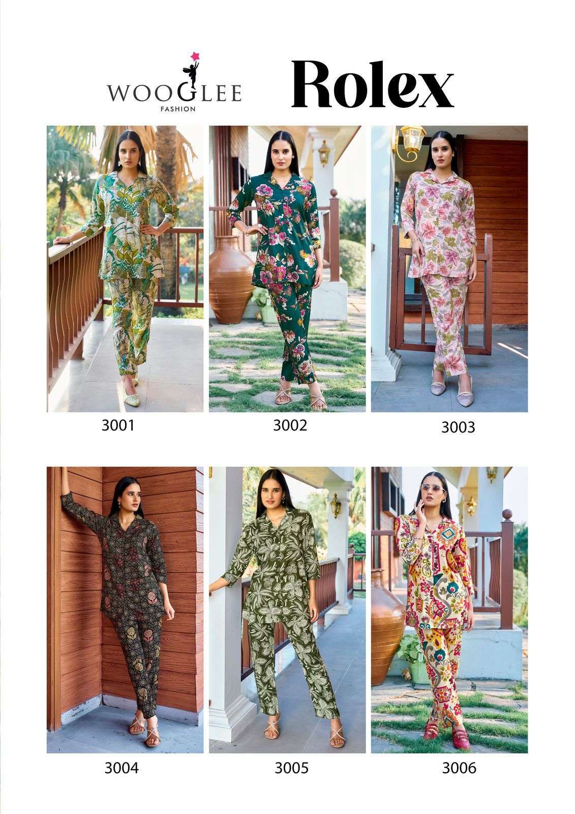 WOOGLEE ROLEX CASUAL WEAR CORD SET CATALOG WHOLESALER 