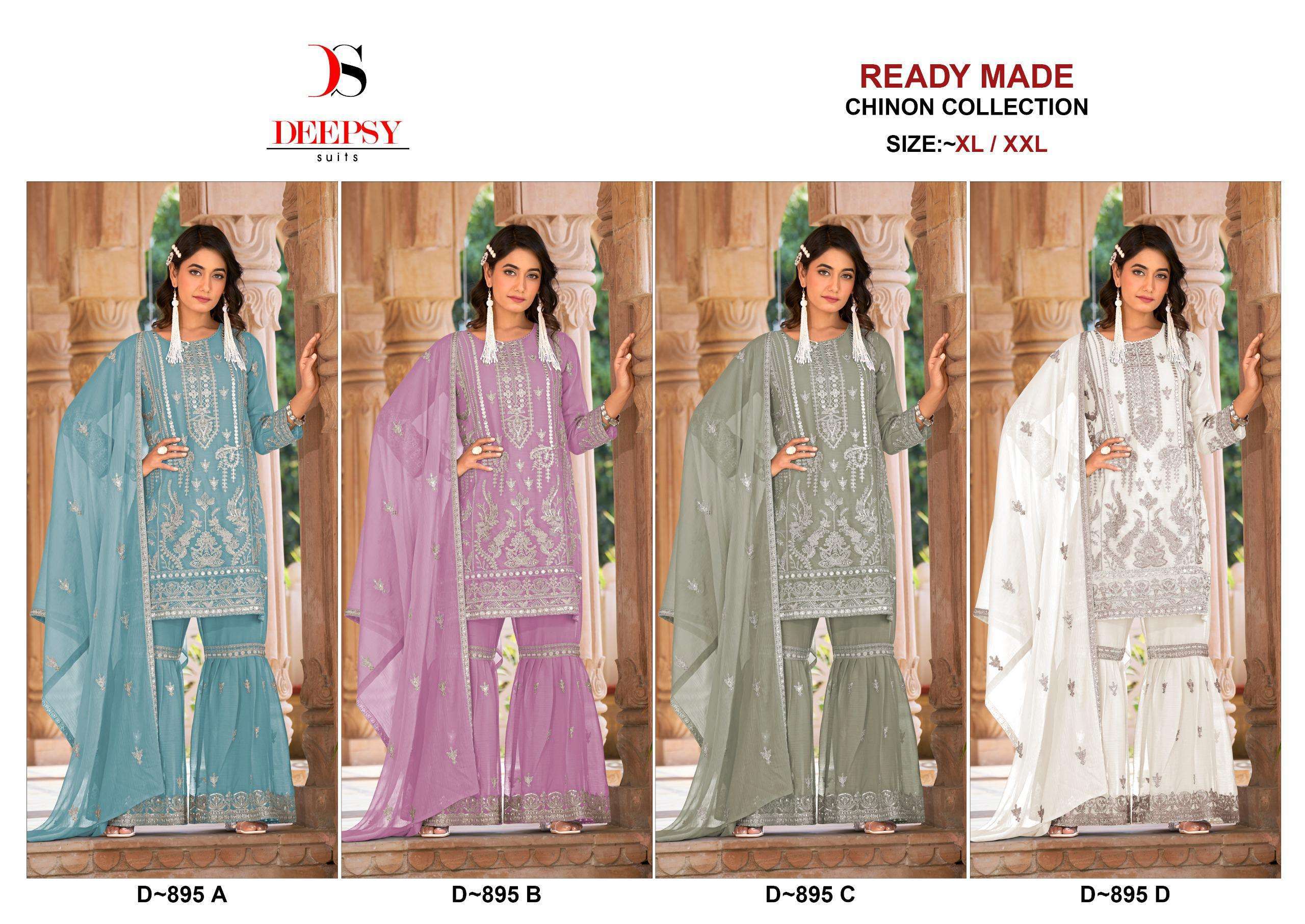 DEEPSY D 895 COLORS FANCY PAKISTANI READYMADE SHARARA SUIT COLLECTION BEST RAT 2025