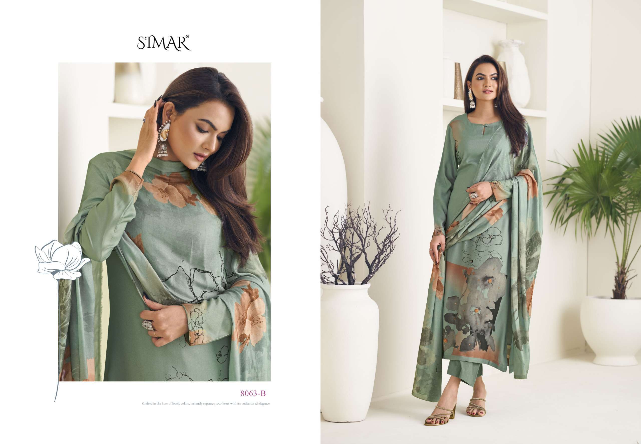 GLOSSY SIMAR ORNET FANCY COTTON SUIT CATALOG SUPPLIER IN SURAT 