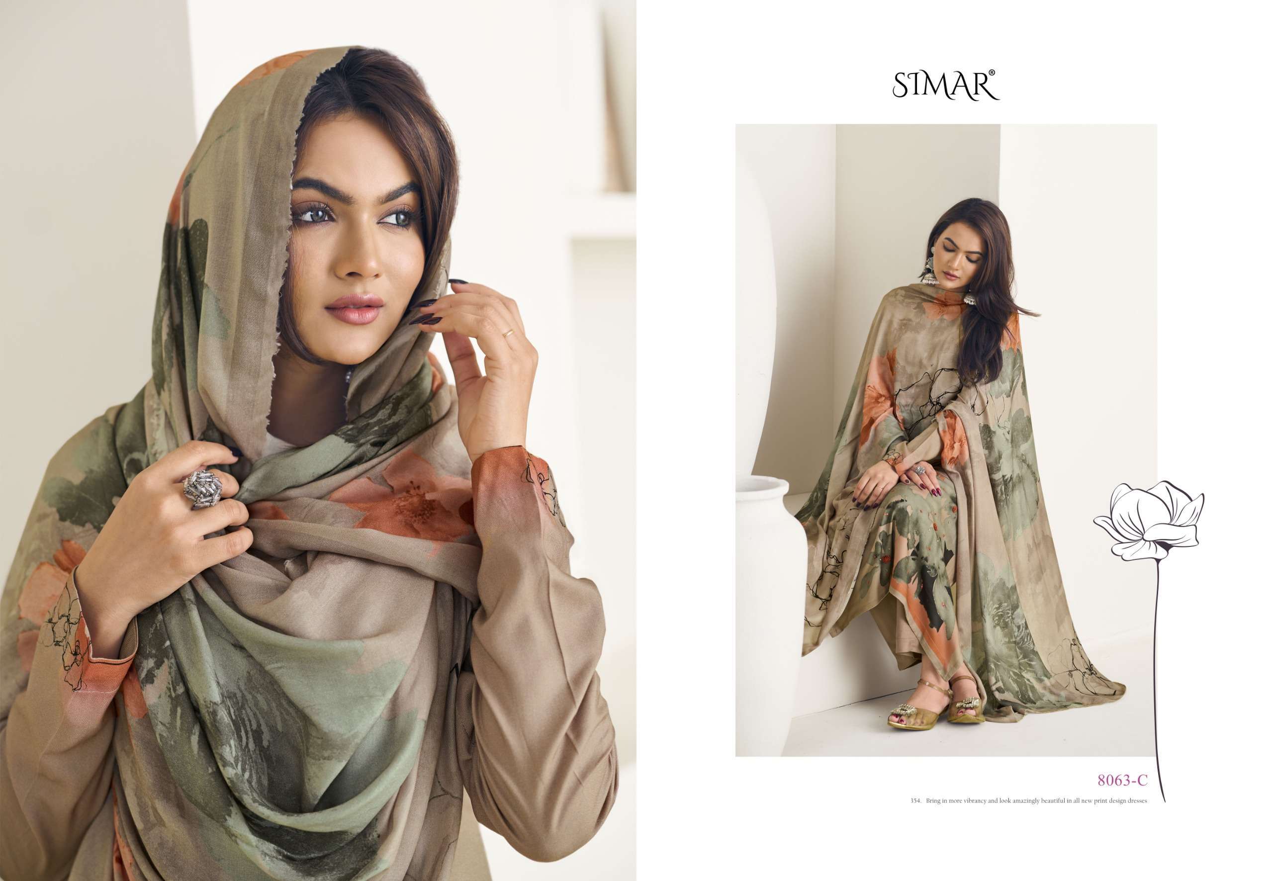 GLOSSY SIMAR ORNET FANCY COTTON SUIT CATALOG SUPPLIER IN SURAT 