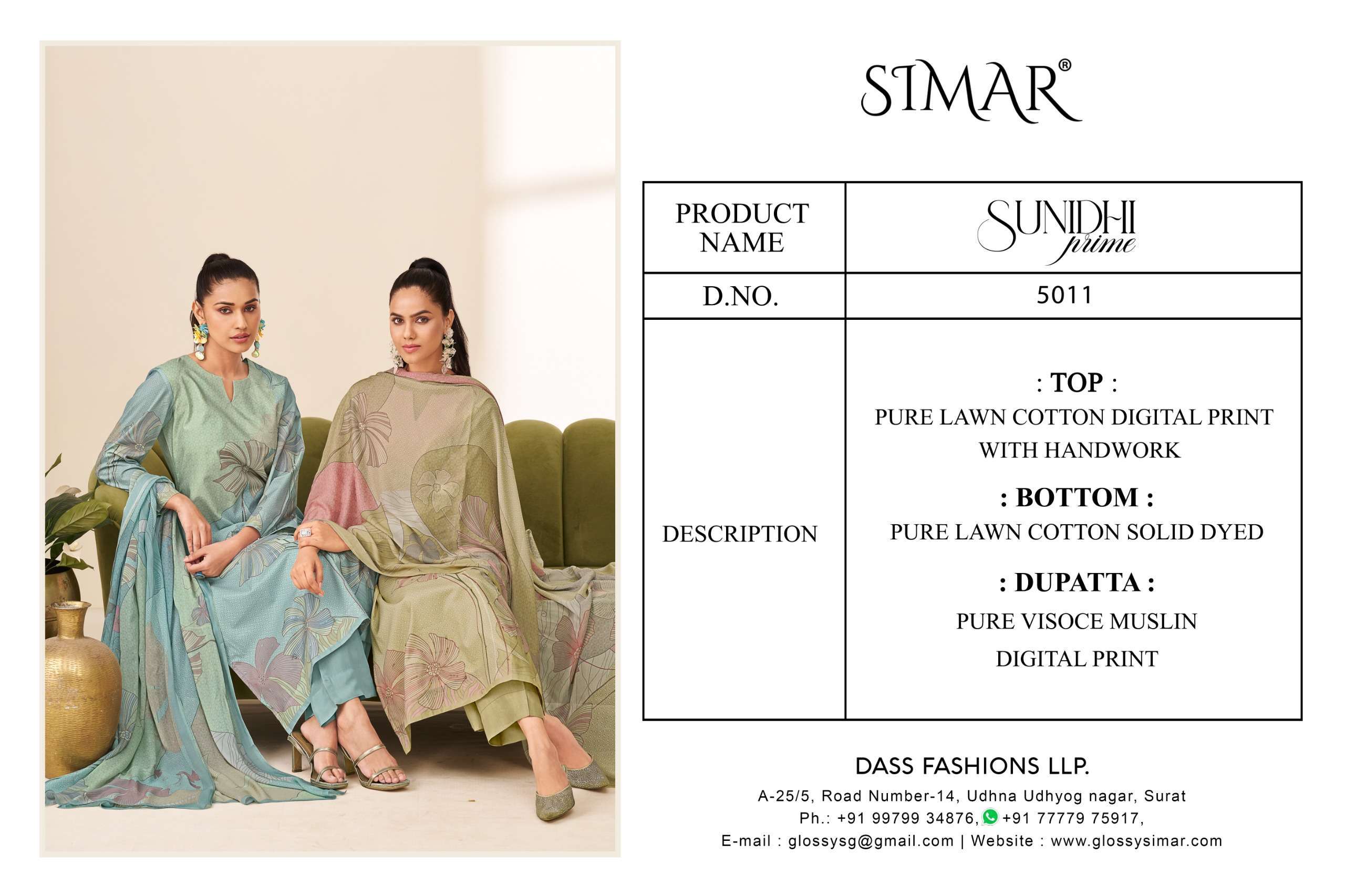GLOSSY SIMAR SUNIDHI PRIME COTTON SUIT LATEST CATALOGUE 2025