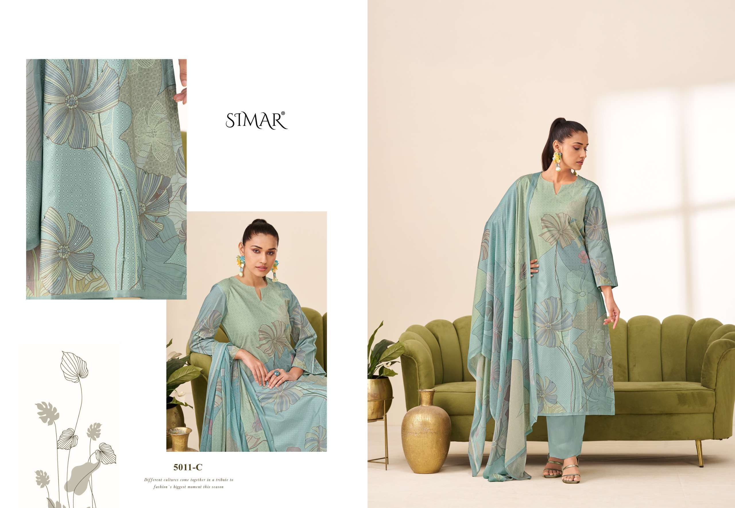 GLOSSY SIMAR SUNIDHI PRIME COTTON SUIT LATEST CATALOGUE 2025