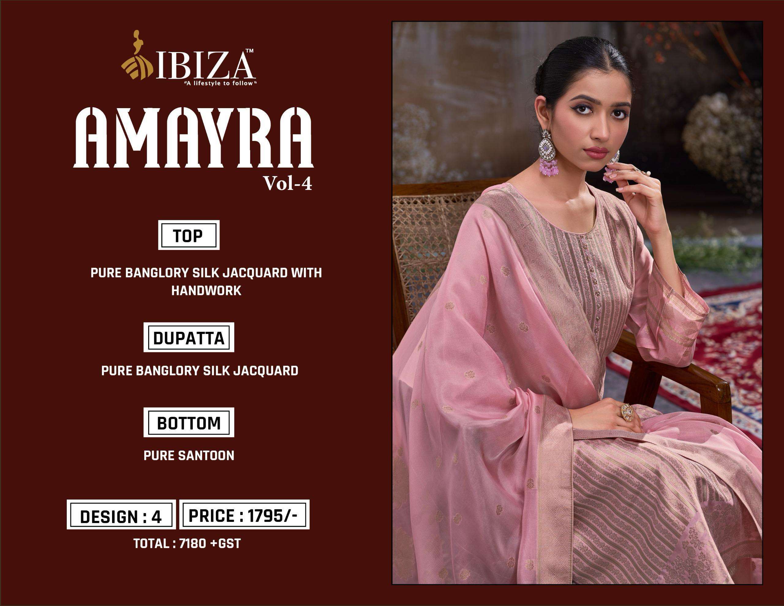 IBIZA AMAYRA VOL 4 BANGLORY SILK SUIT CATALOG BEST RATE DEALER 2025