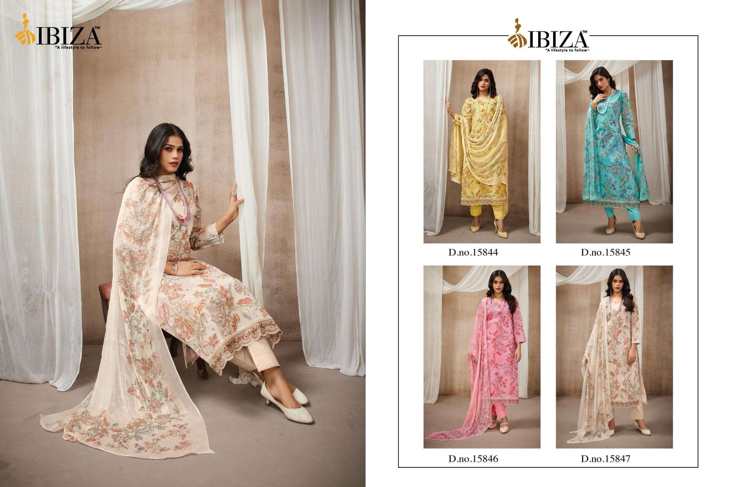 IBIZA SAMORA DESIGNER ORGANDY LADIES SUIT CATALOG WHOLESALE PRICE 