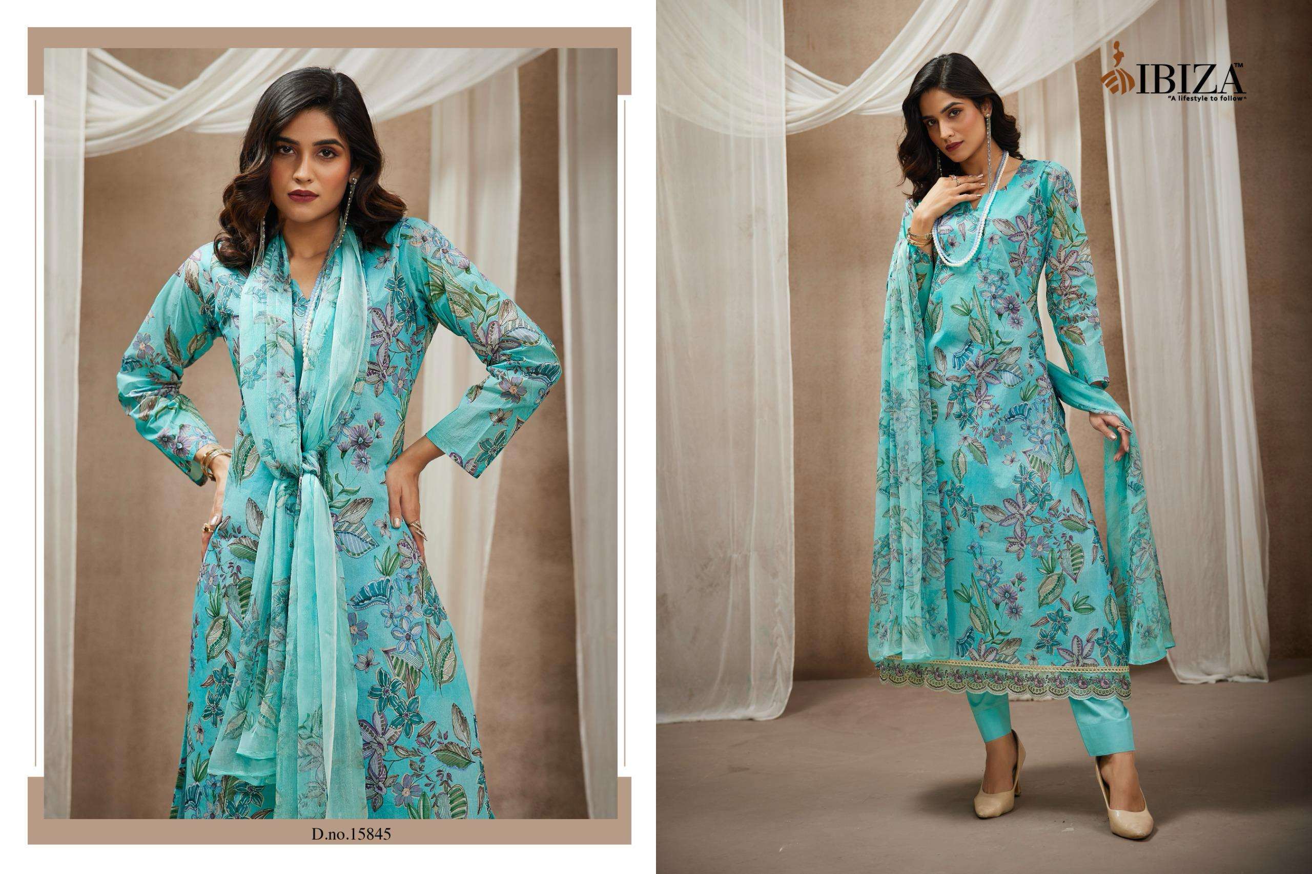IBIZA SAMORA DESIGNER ORGANDY LADIES SUIT CATALOG WHOLESALE PRICE 