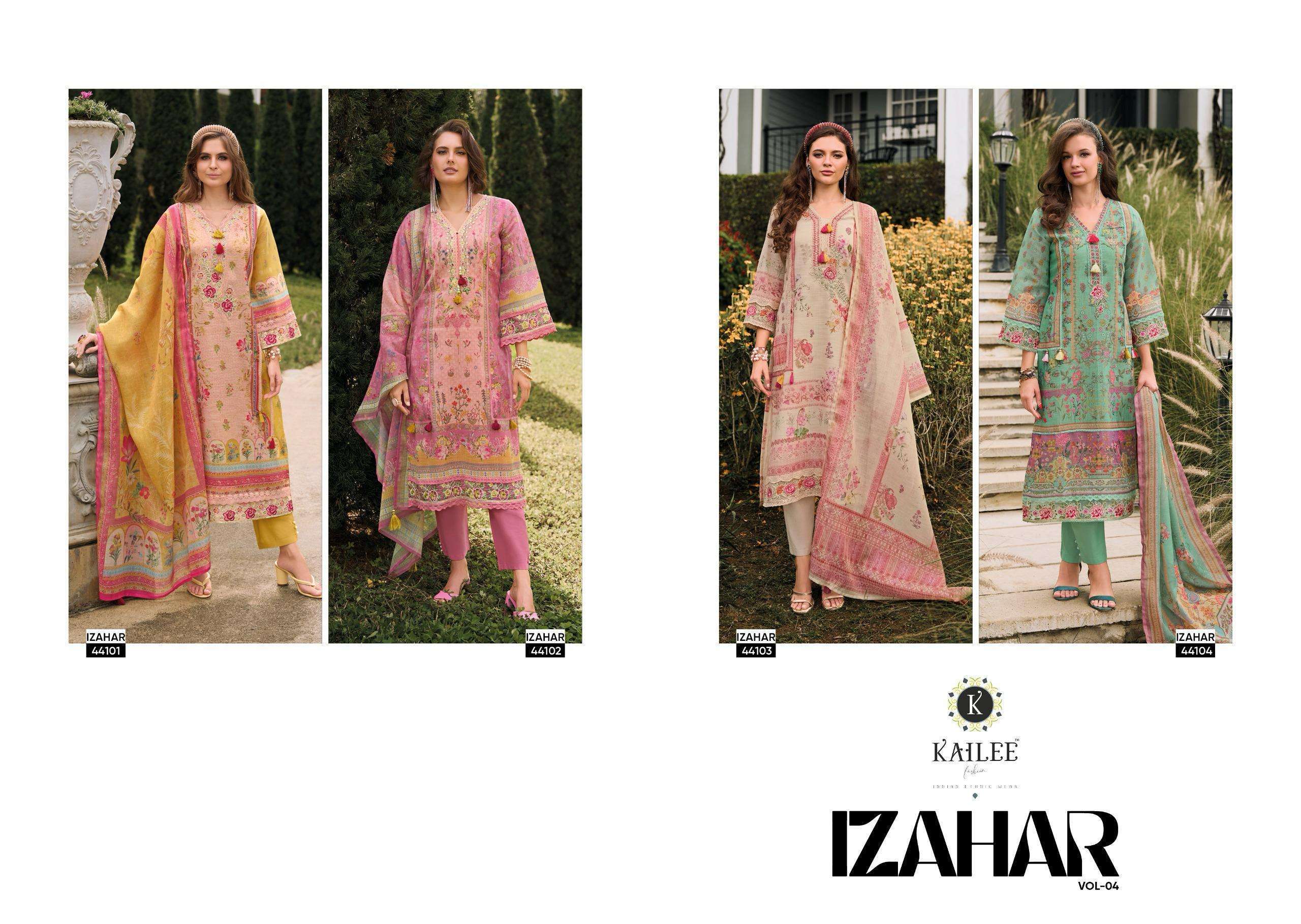 KAILEE IZHAAR VOL 4 KALKI FASHION DESIGNER KURTI PANT WITH DUPATTA LATEST CATALOGUE 2025