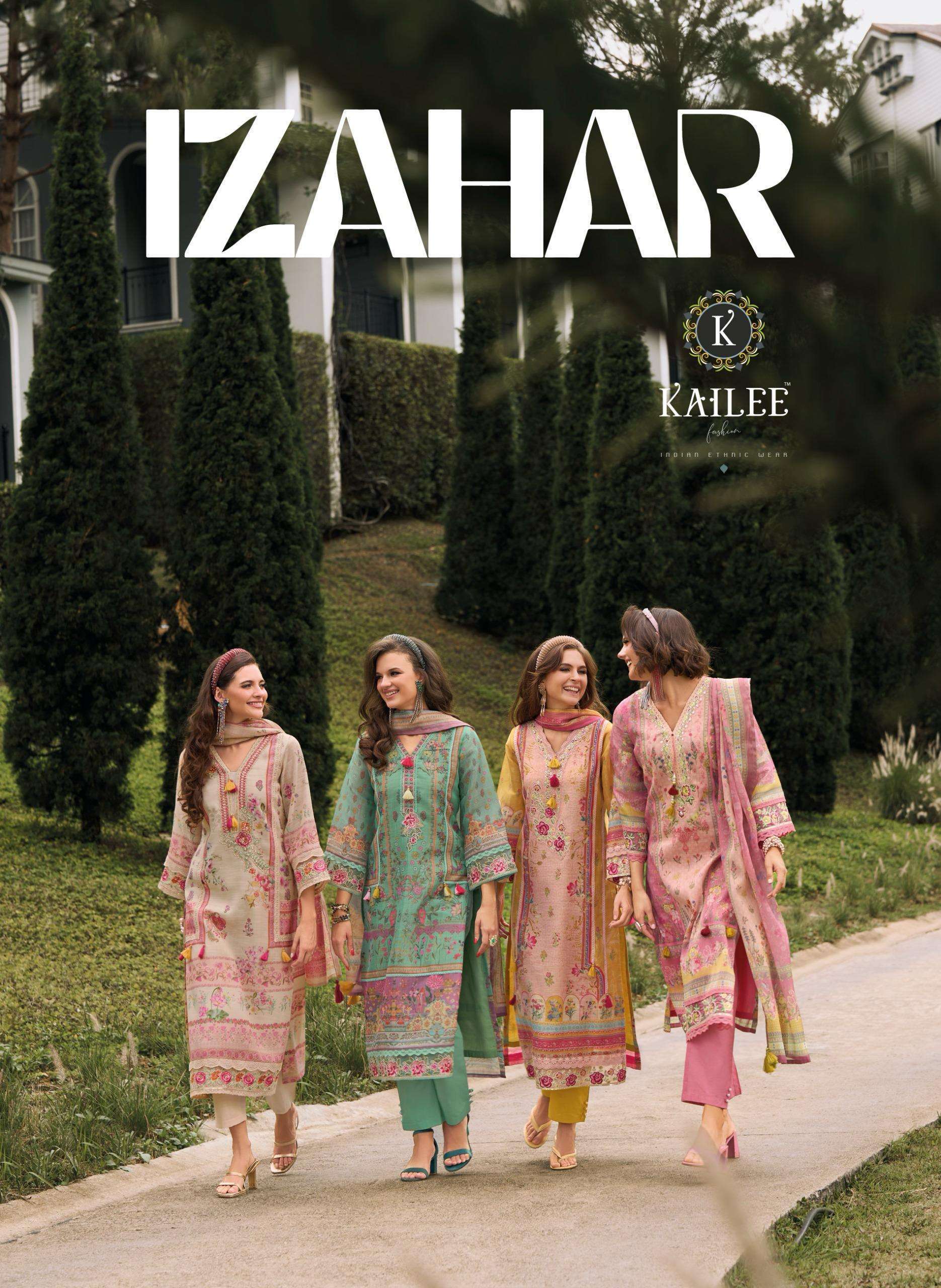 KAILEE IZHAAR VOL 4 KALKI FASHION DESIGNER KURTI PANT WITH DUPATTA LATEST CATALOGUE 2025