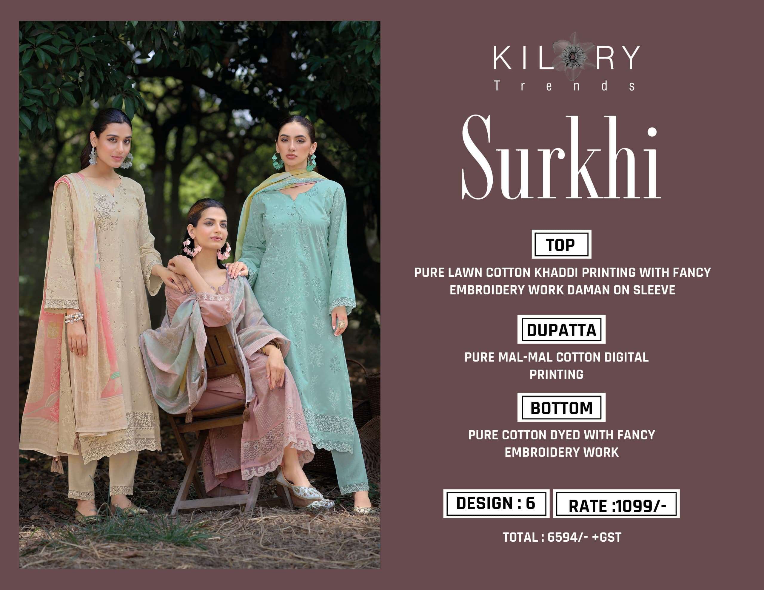 KILORY SURKHI FANCY COTTON DRESS CATALOG DEALER 2025
