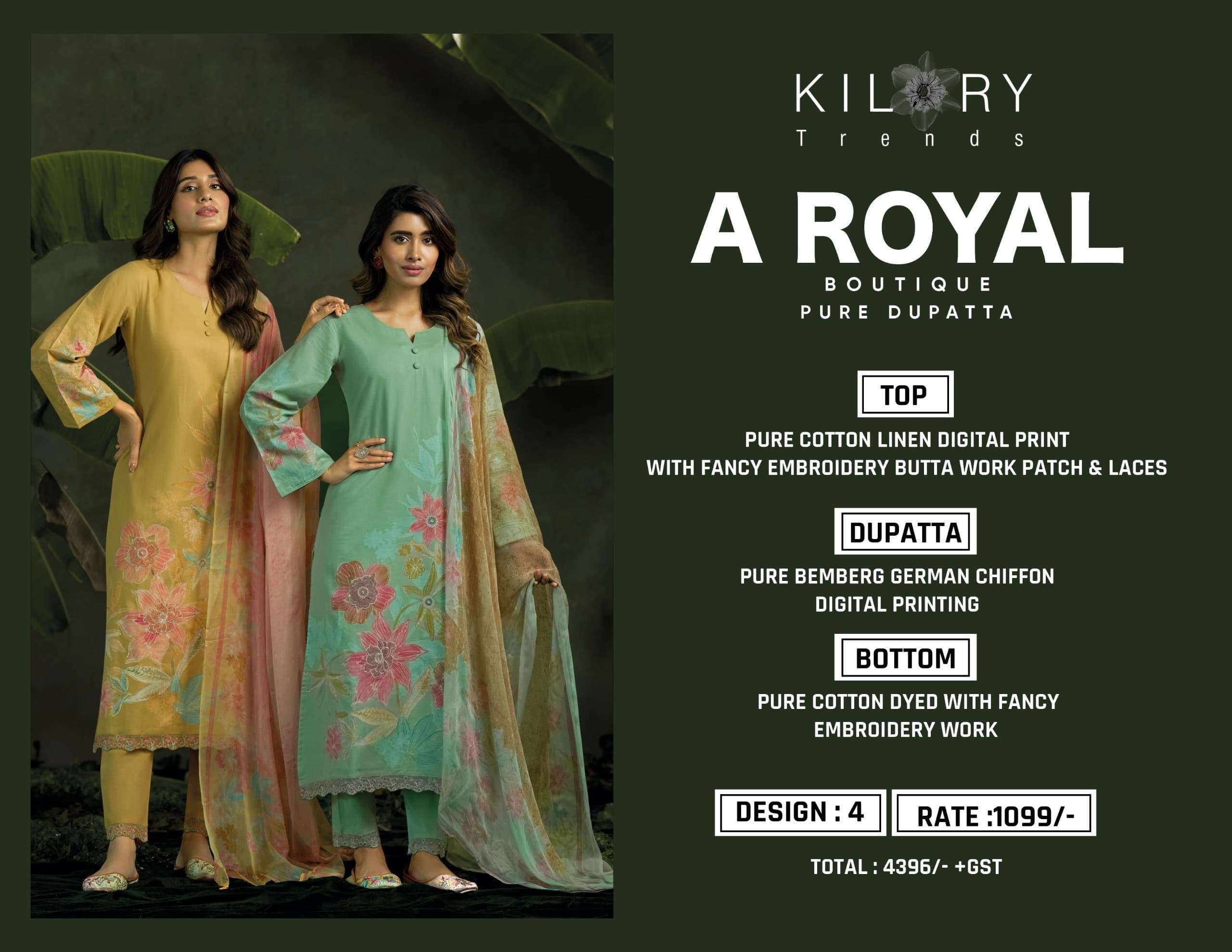 KILORY TRENDZ A ROYAL BOUTIQUE COTTON LINEN SUIT WHOLESALER 