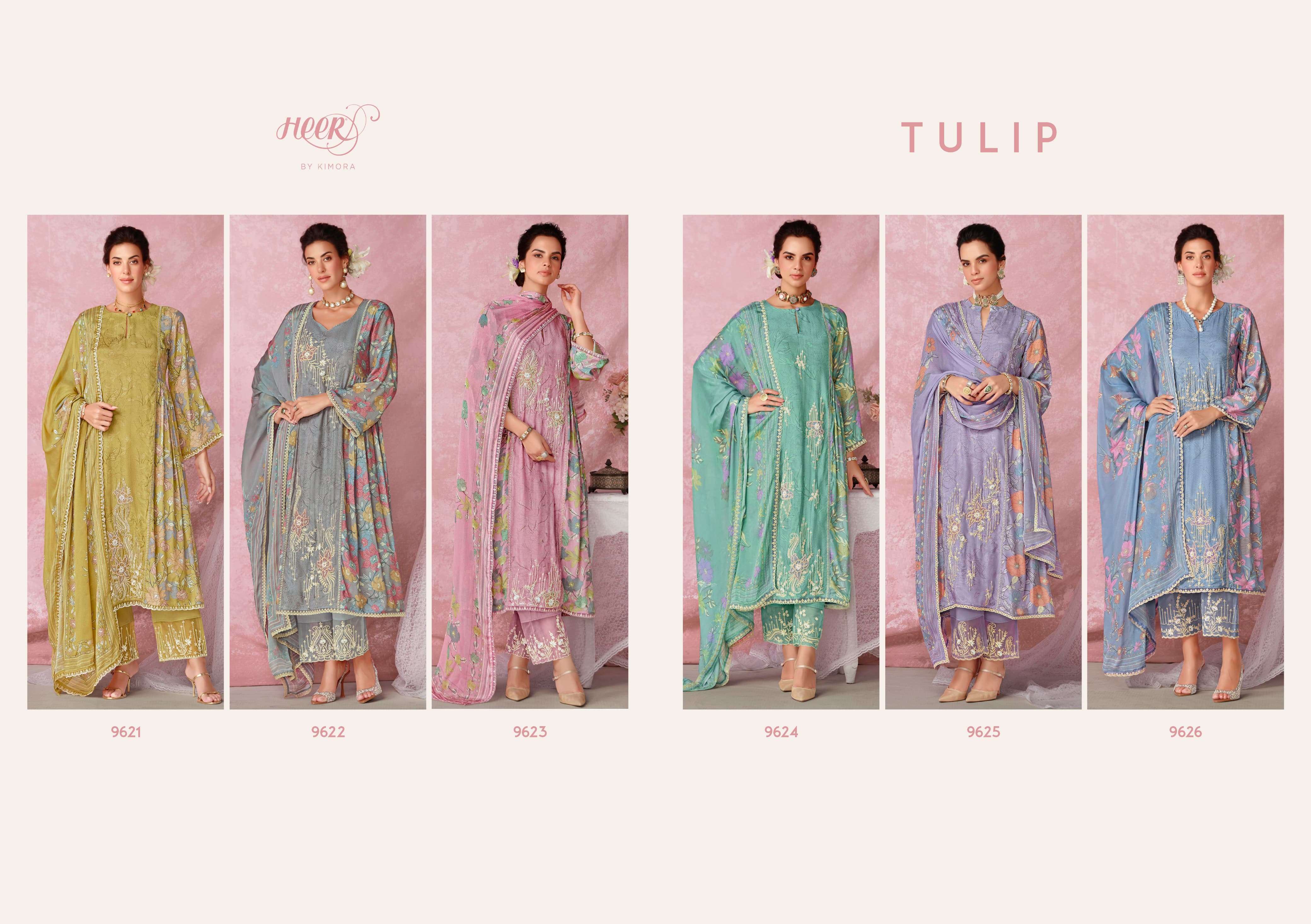KIMORA HEER TULIP DESIGNER MUSLIN SUIT CATALOG WHOLESALE PRICE 2025