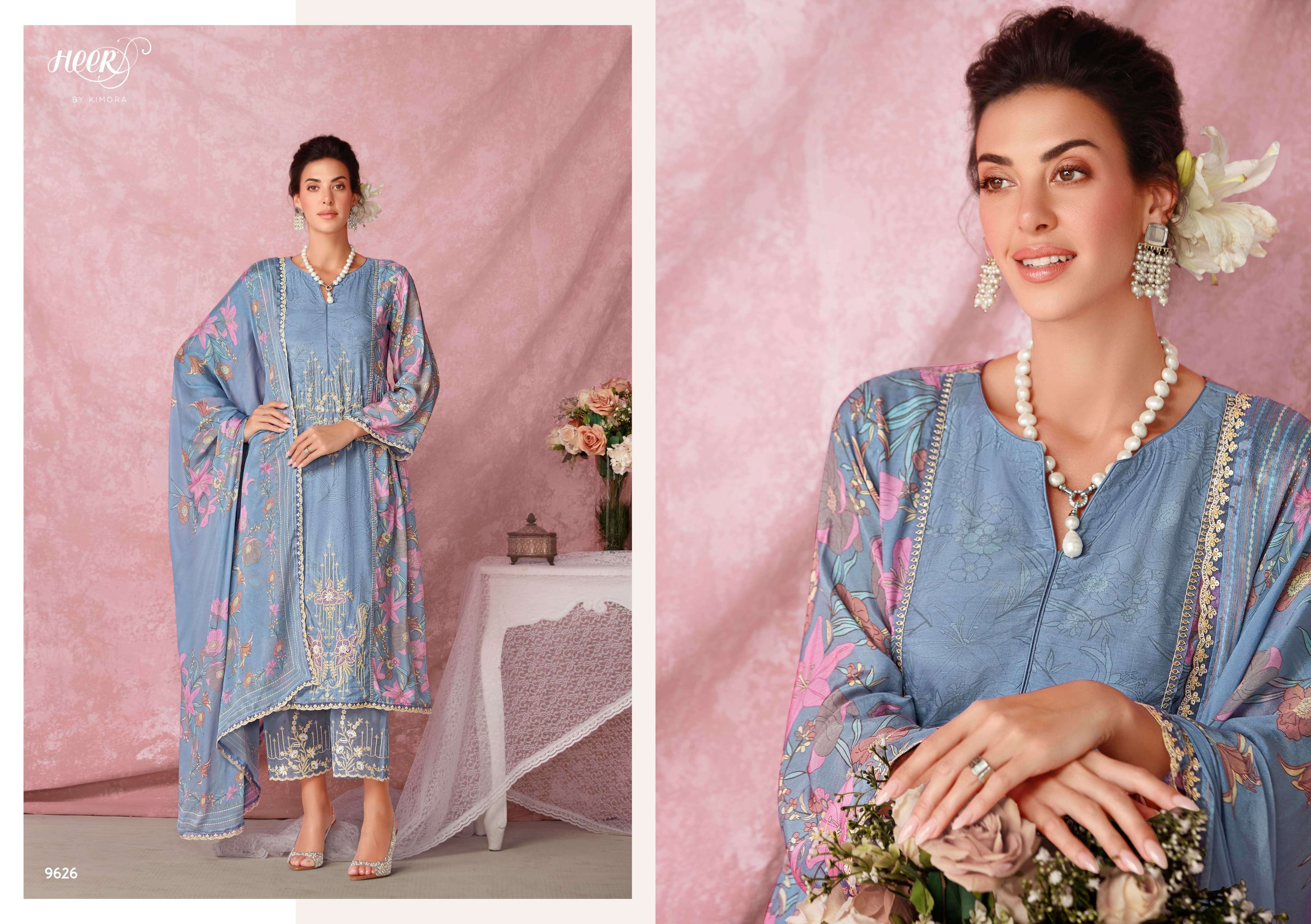 KIMORA HEER TULIP DESIGNER MUSLIN SUIT CATALOG WHOLESALE PRICE 2025