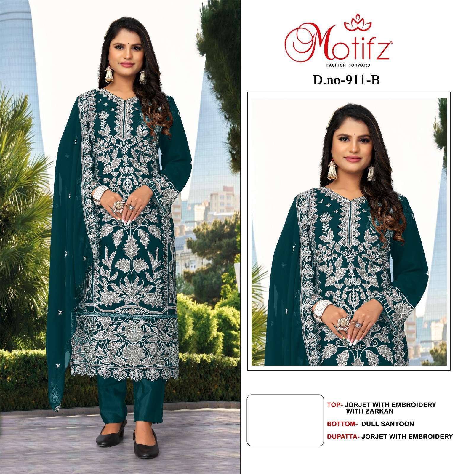 MOTIFZ D 911 COLORS PAKISTANI GEORGETTE SUIT COLLECTION 