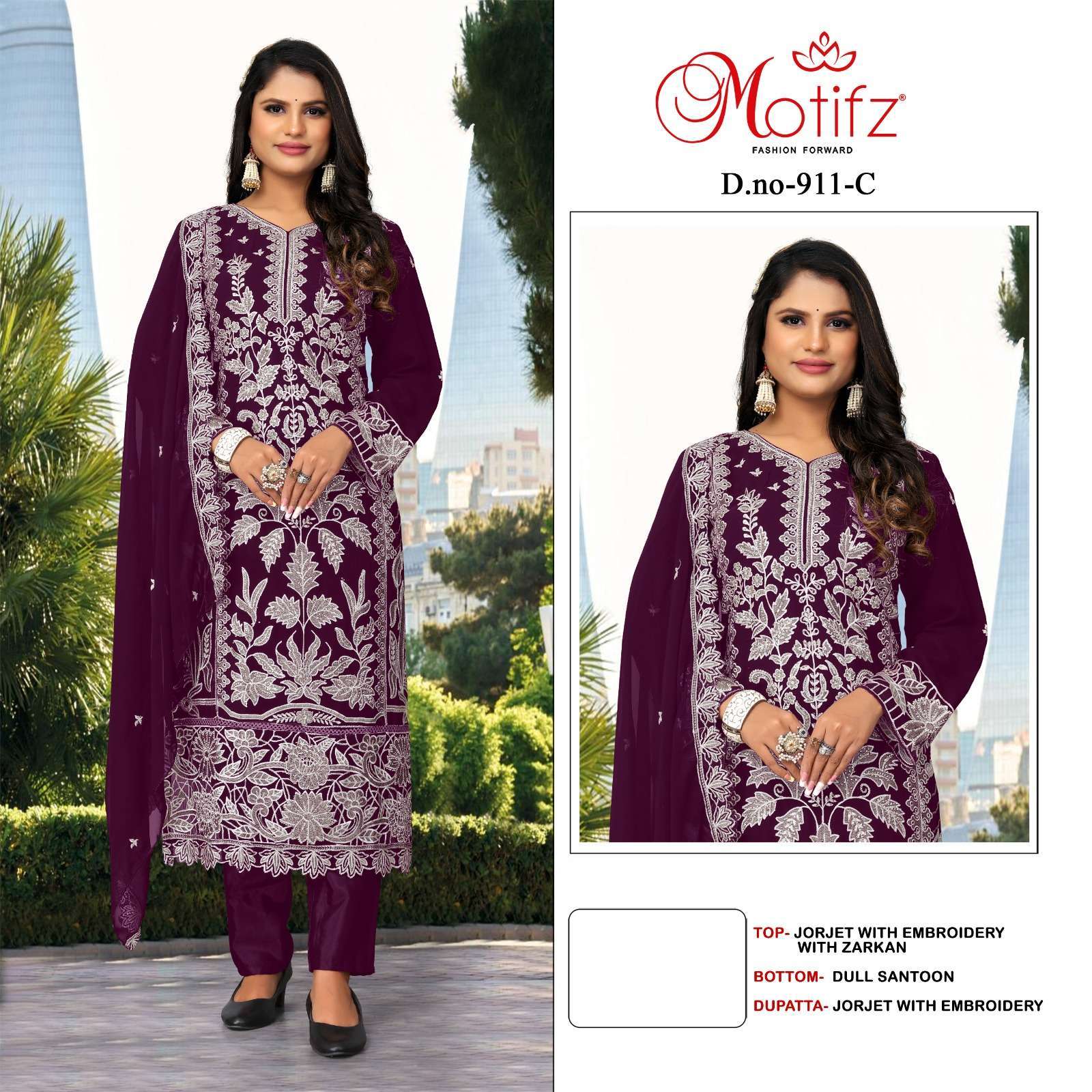 MOTIFZ D 911 COLORS PAKISTANI GEORGETTE SUIT COLLECTION 