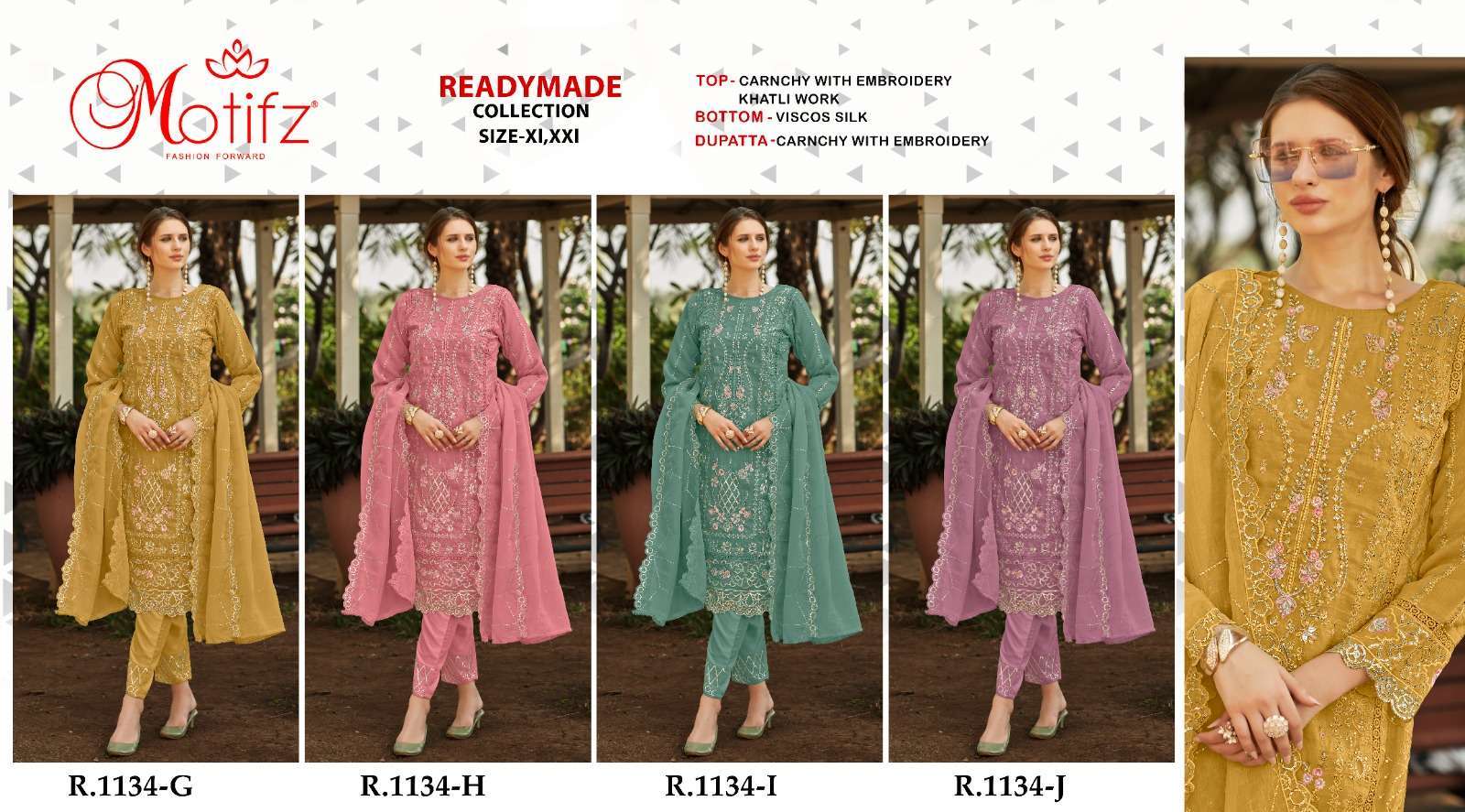 MOTIFZ R 1134 COLORS PAKISTANI READYMADE SUIT FESTIVE COLLECITON BEST RATE DEALER 2025
