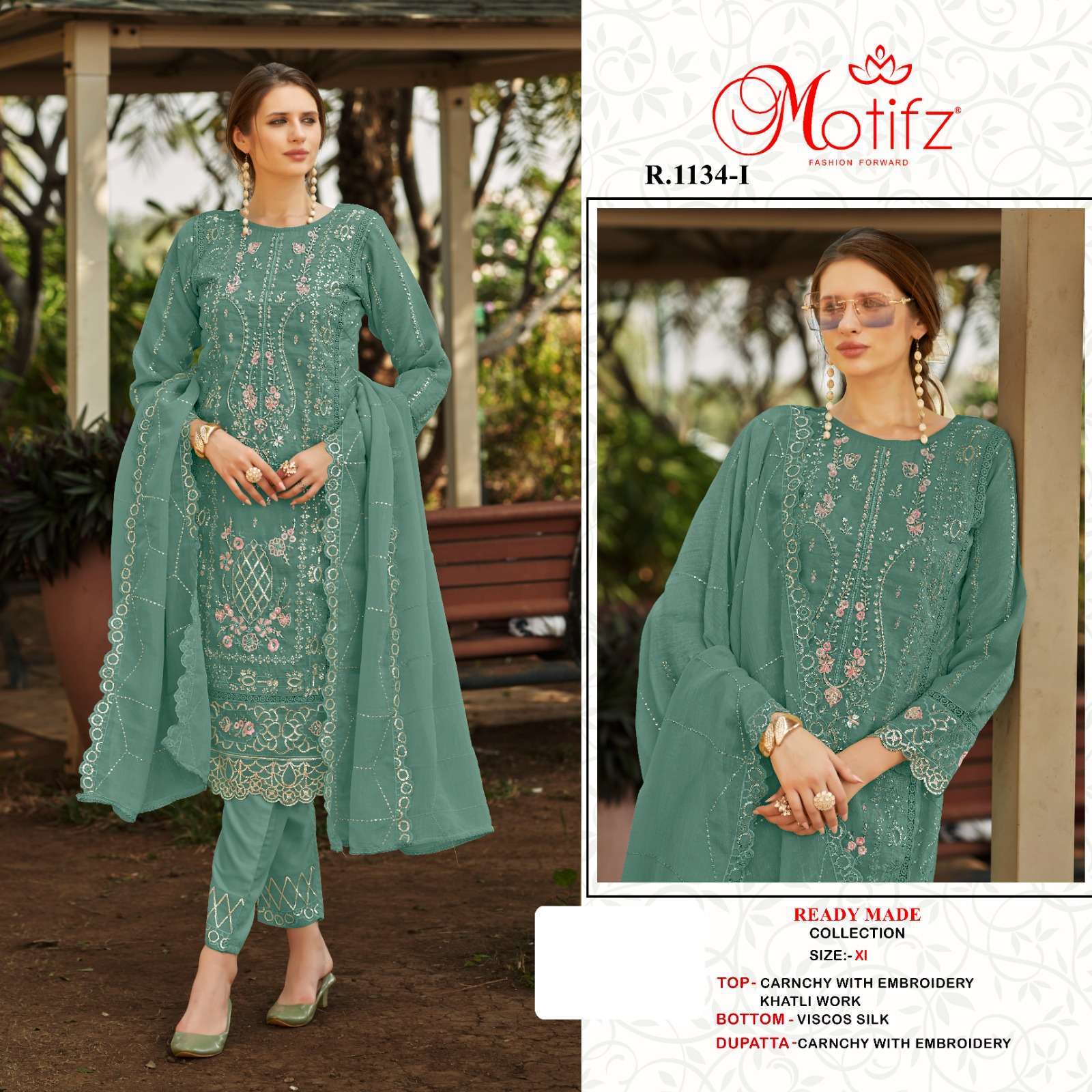 MOTIFZ R 1134 COLORS PAKISTANI READYMADE SUIT FESTIVE COLLECITON BEST RATE DEALER 2025
