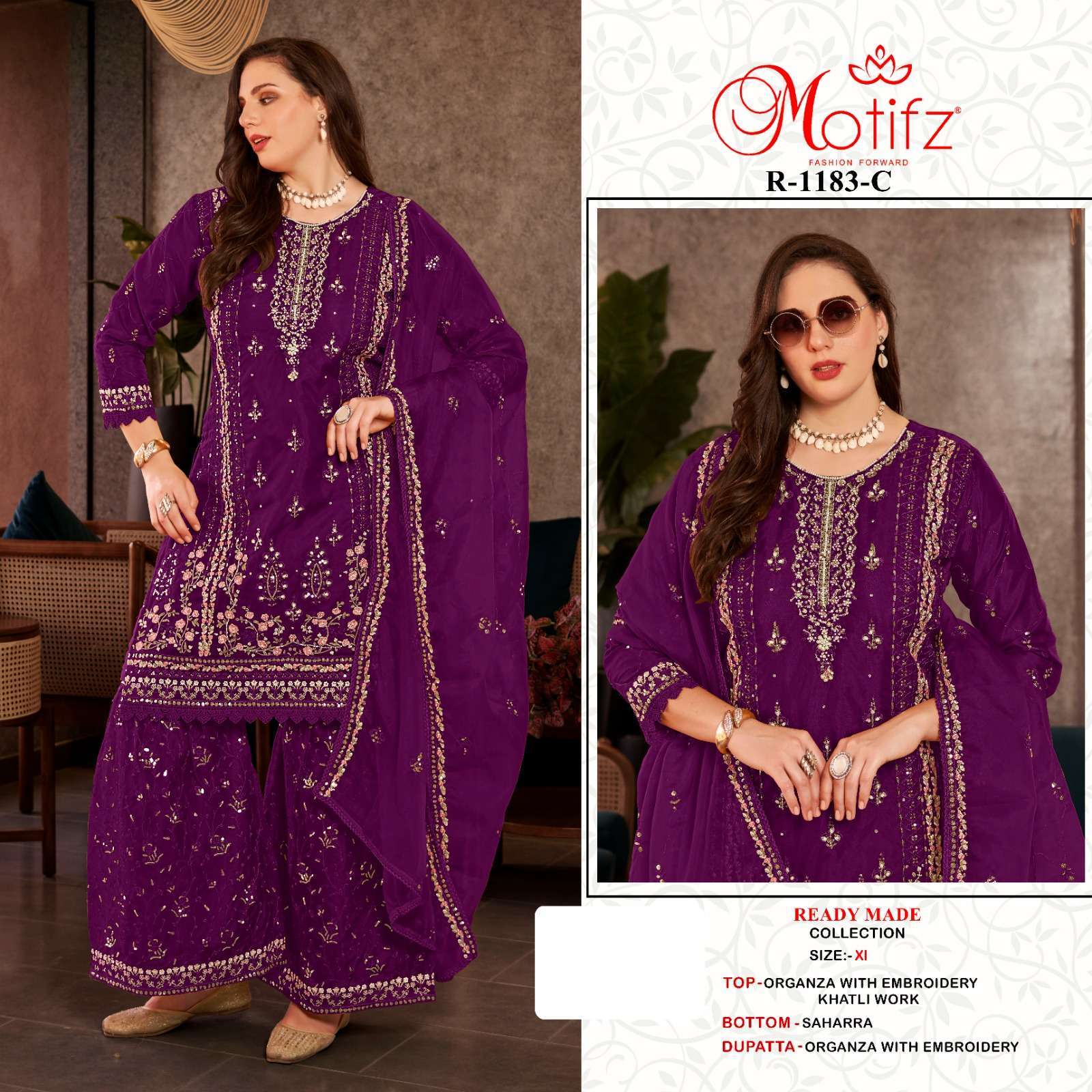 MOTIFZ R 1183 COLORS PAKISTANI SHARARA DRESS NEW COLLECTION BEST RATE DEALER 2025