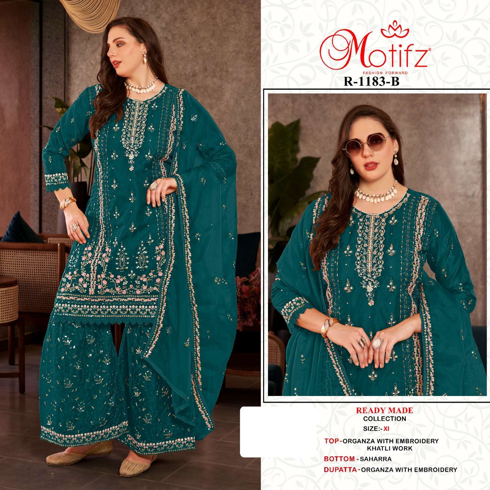 MOTIFZ R 1183 COLORS PAKISTANI SHARARA DRESS NEW COLLECTION BEST RATE DEALER 2025