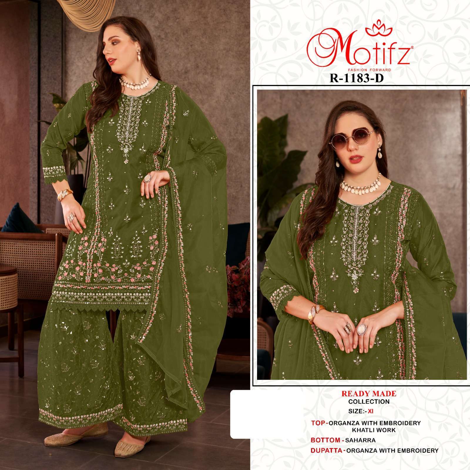 MOTIFZ R 1183 COLORS PAKISTANI SHARARA DRESS NEW COLLECTION BEST RATE DEALER 2025