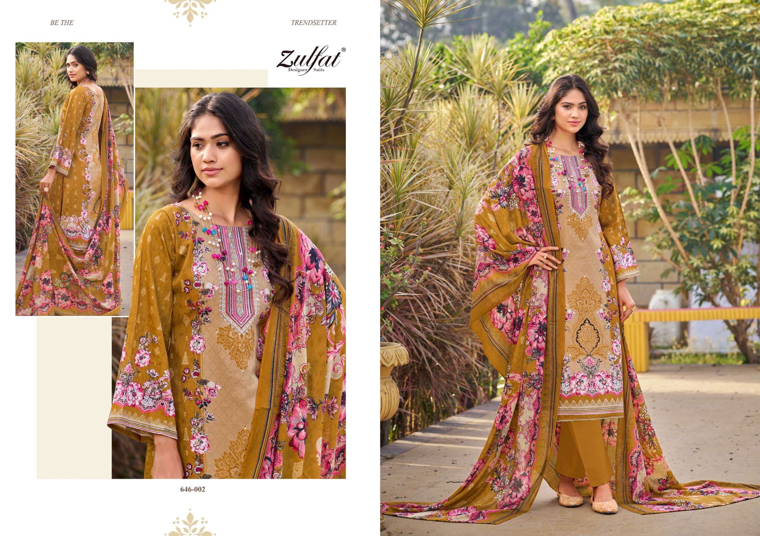 ZULFAT RAABTA VOL 6 PURE JAM COTTON SALWER SUIT CATALOGUE BEST RATE 