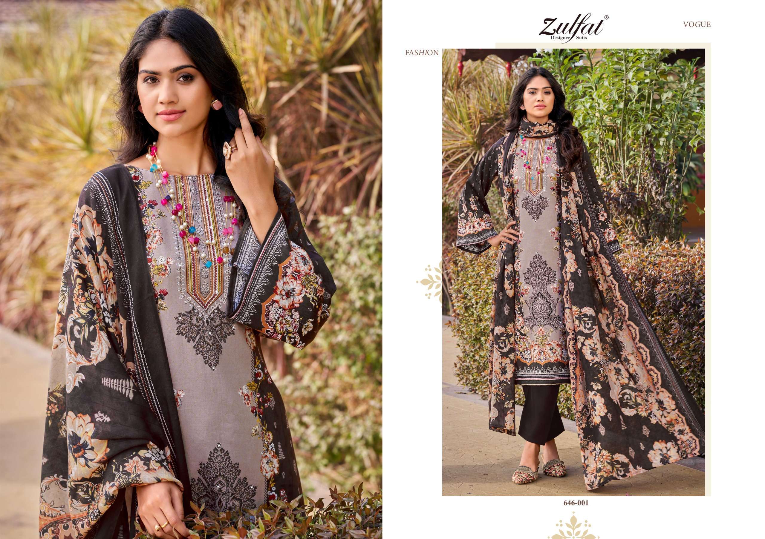 ZULFAT RAABTA VOL 6 PURE JAM COTTON SALWER SUIT CATALOGUE BEST RATE 