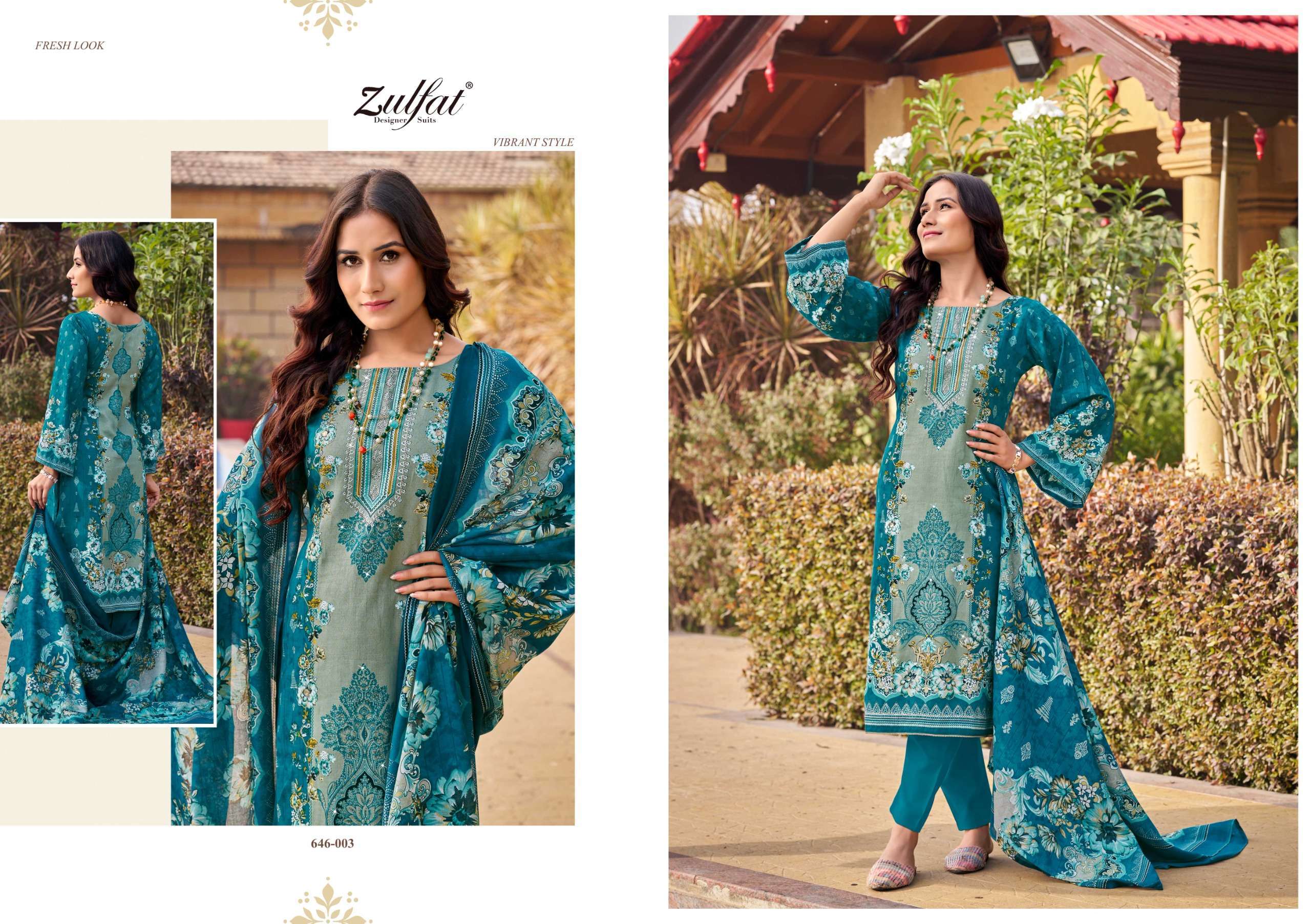 ZULFAT RAABTA VOL 6 PURE JAM COTTON SALWER SUIT CATALOGUE BEST RATE 