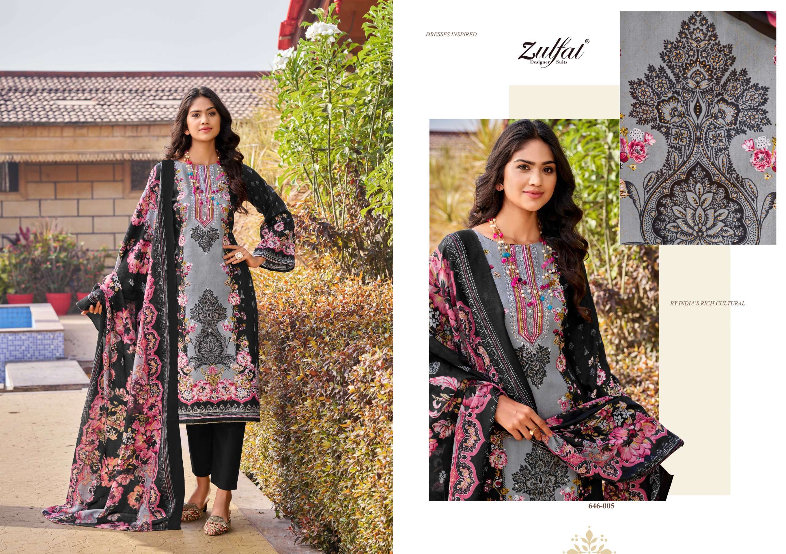 ZULFAT RAABTA VOL 6 PURE JAM COTTON SALWER SUIT CATALOGUE BEST RATE 