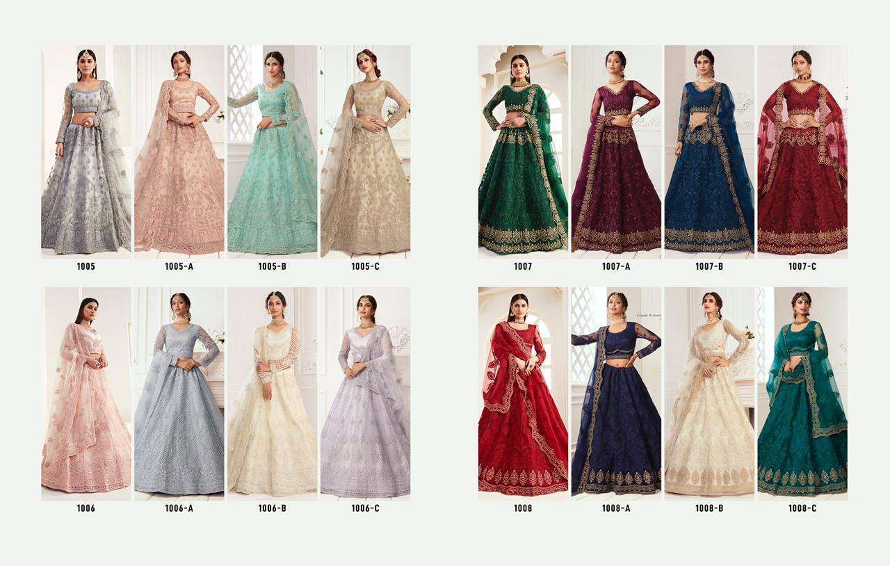 ALIZEH BRIDAL HERITAGE COLORSB SAGA VOL 2 PARTYWEAR LEHNGA COLLECTION WHOLESALE PRICE 