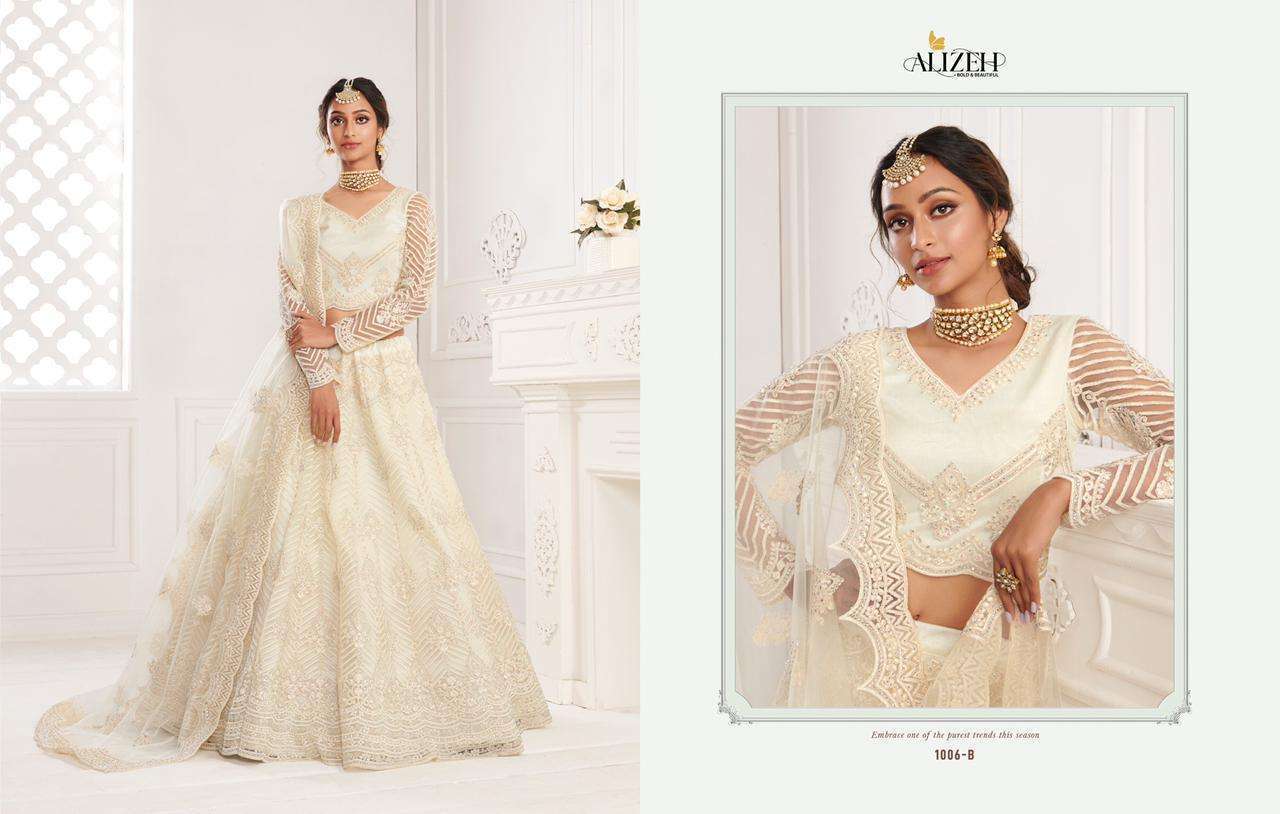 ALIZEH BRIDAL HERITAGE COLORSB SAGA VOL 2 PARTYWEAR LEHNGA COLLECTION WHOLESALE PRICE 