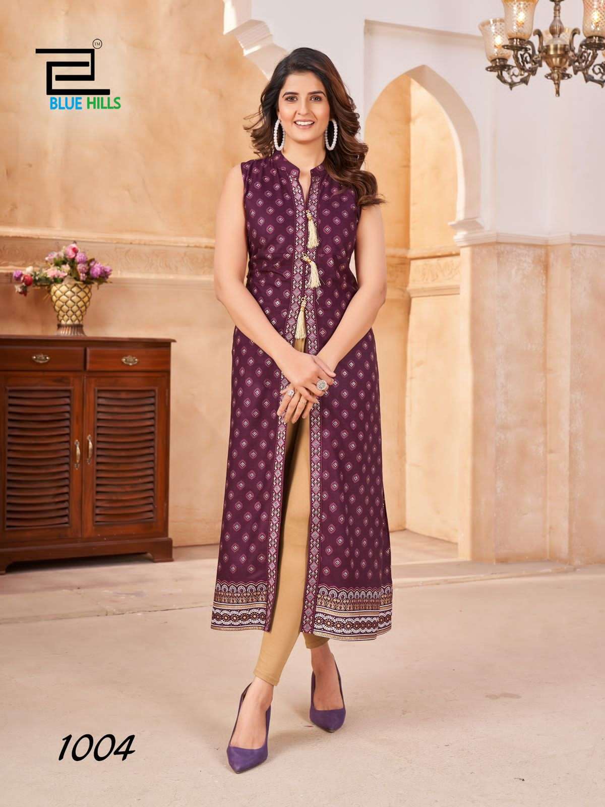 BLUE HILLS CAT WALK RAYON PRINTED KURTI CATALOGUE 