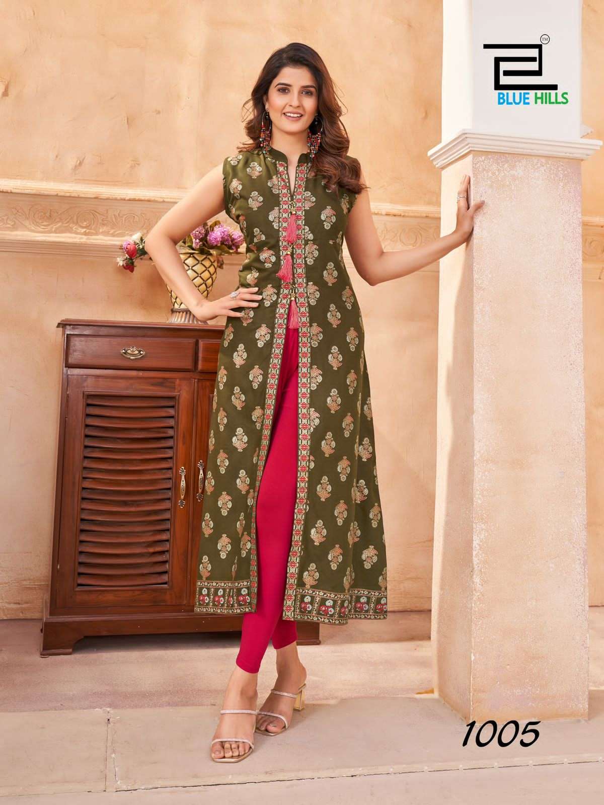 BLUE HILLS CAT WALK RAYON PRINTED KURTI CATALOGUE 