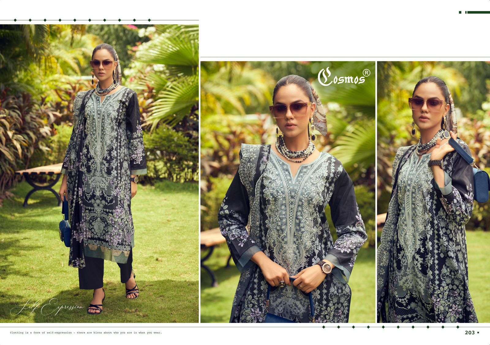 COSMOS NEEDLE WONDER VOL 2 PAKISTANI LAWN COTTON SUIT CATALOGUE DEALER 