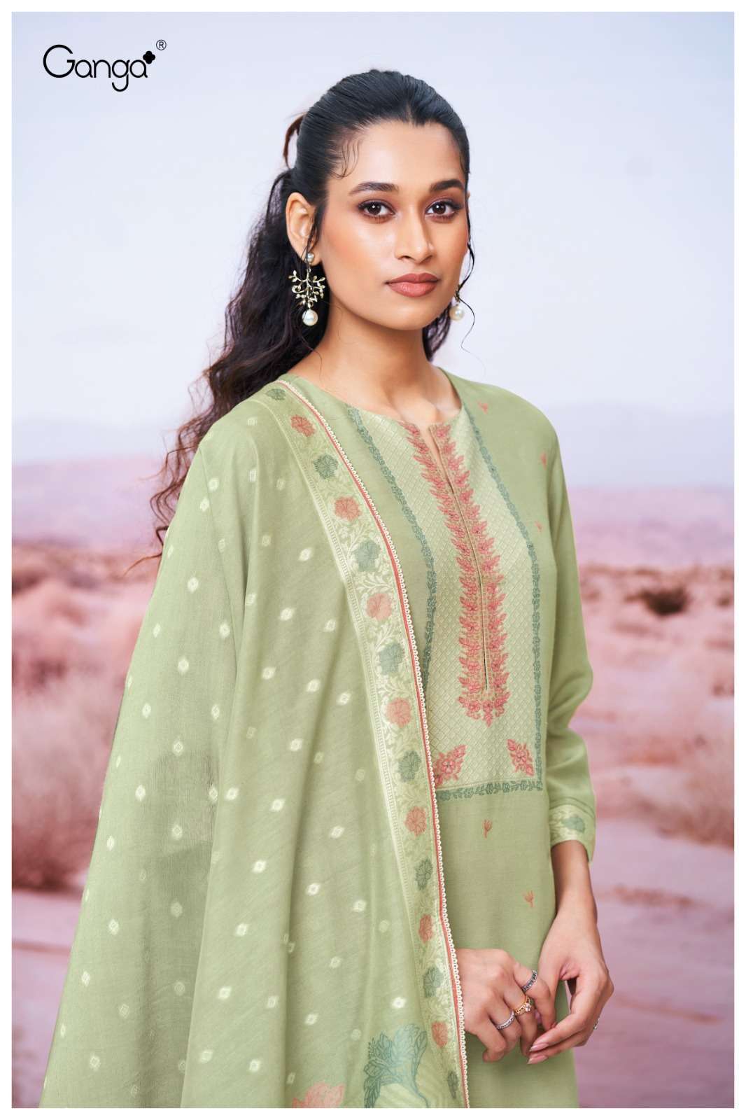 GANGA FASHION CRACIA 3517 VISCOSE SILK SALWER KAMEEZ CATALOGUE WHOLESALER 