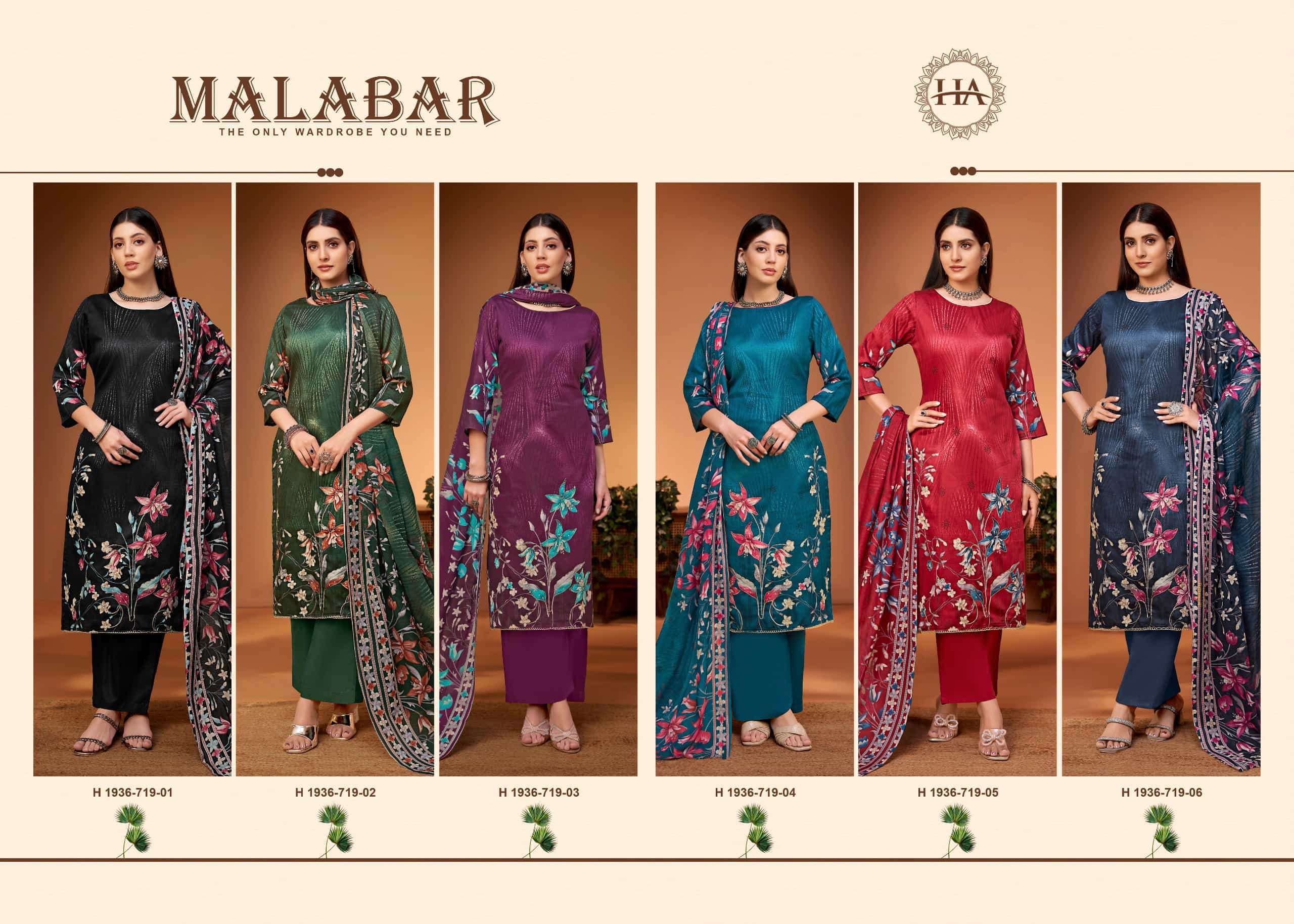 HARSHIT FASHION MALABAR LADIES DRESS CATALOGUE WHOLESALE PRICE 
