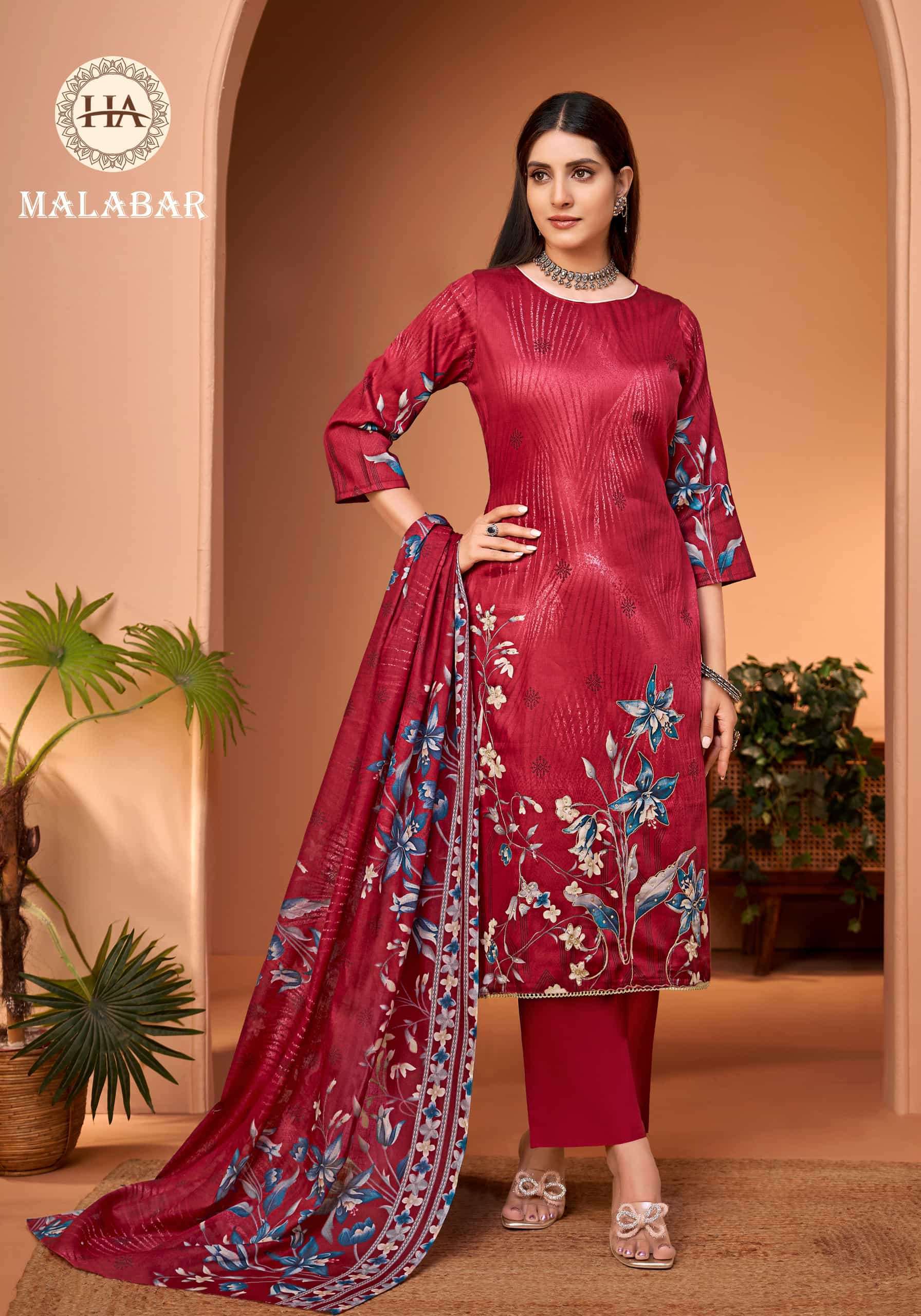 HARSHIT FASHION MALABAR LADIES DRESS CATALOGUE WHOLESALE PRICE 