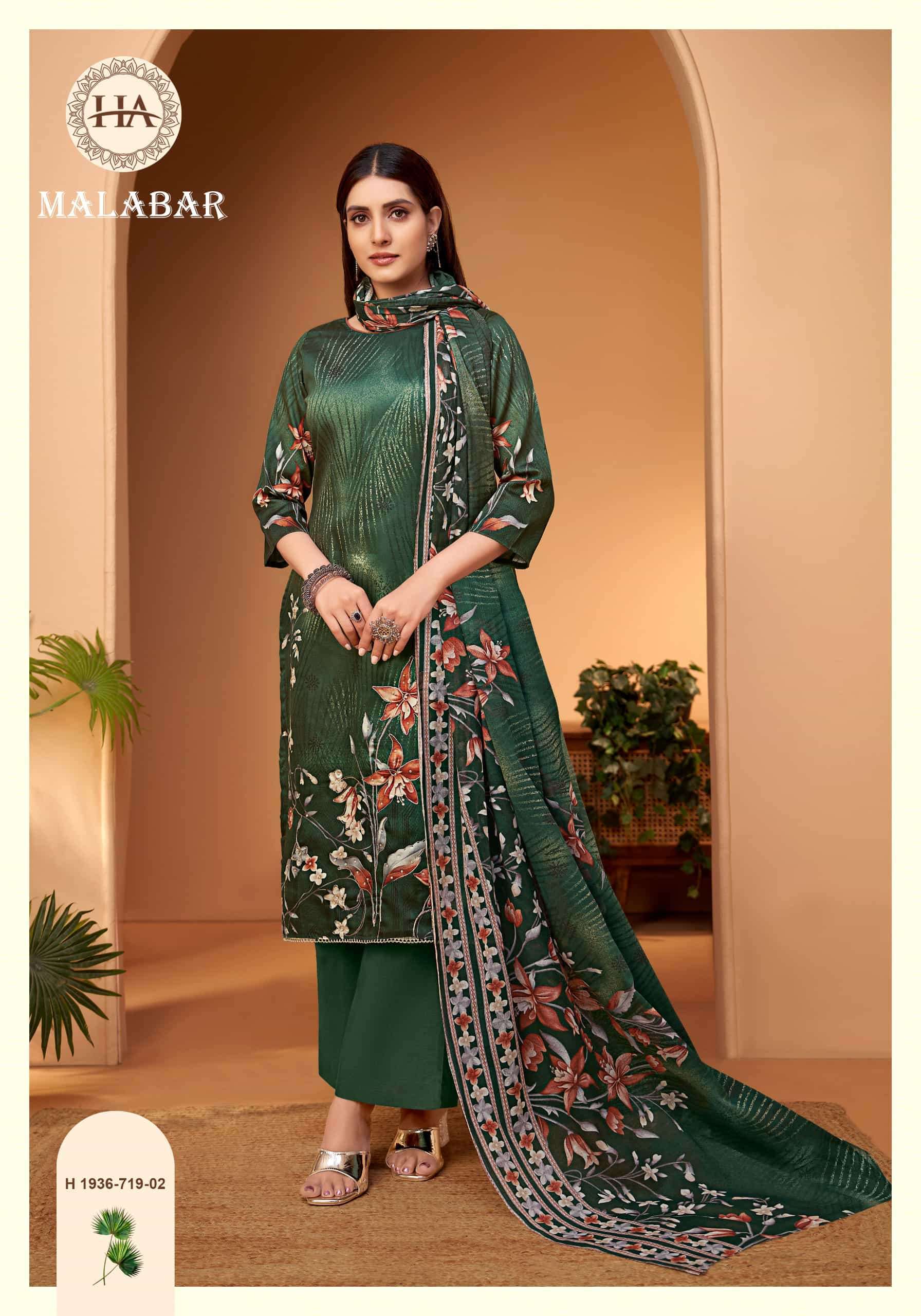 HARSHIT FASHION MALABAR LADIES DRESS CATALOGUE WHOLESALE PRICE 
