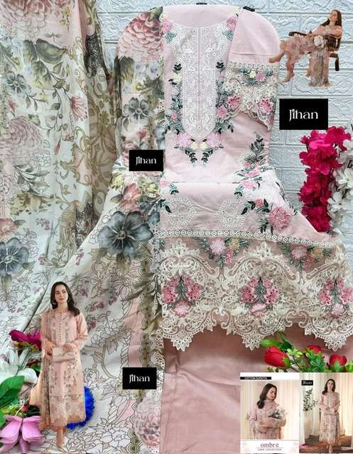 JIHAN OMBRE LAWN COLLECTION SUIT CATALOGUE WHOLESALE PRICE 2025
