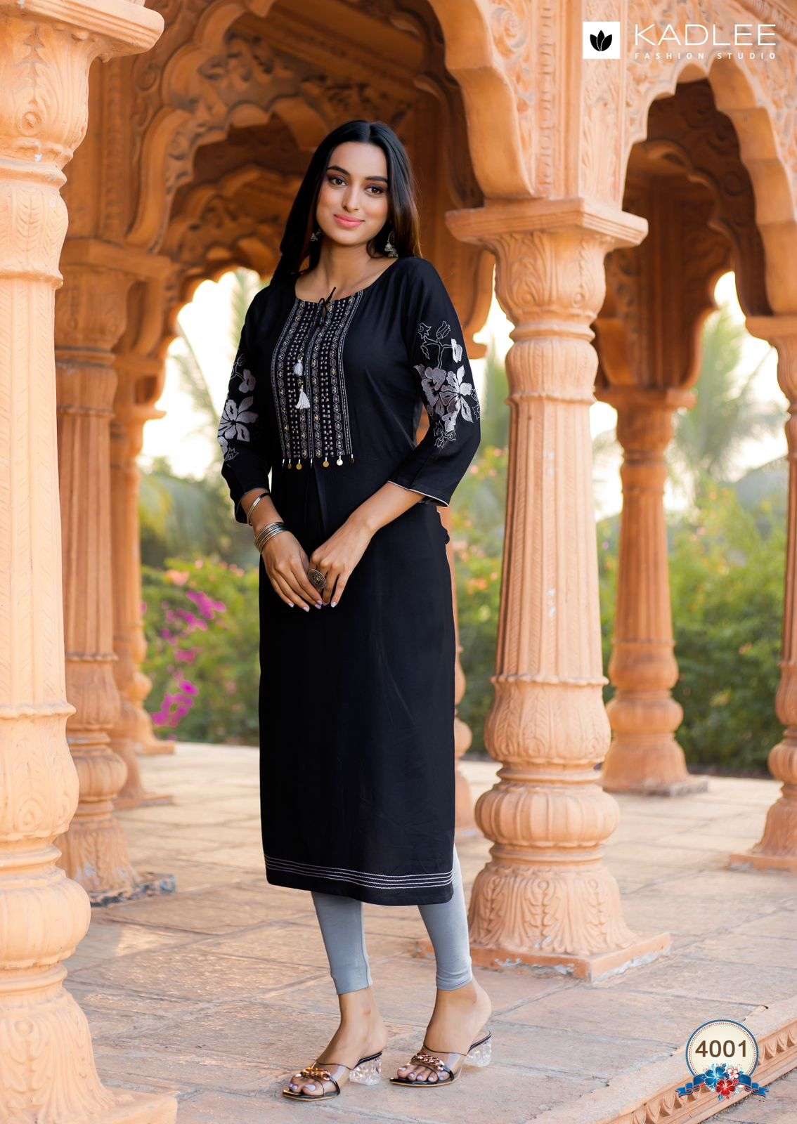KADLEE LADLEE RAYON EMBROIDERY KURTI CATALOGUE BEST RATE 