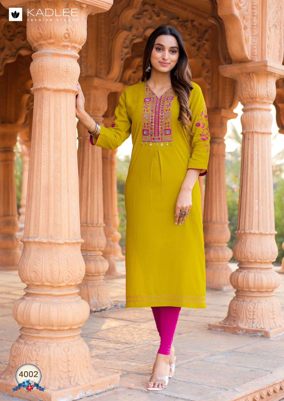 KADLEE LADLEE RAYON EMBROIDERY KURTI CATALOGUE BEST RATE 