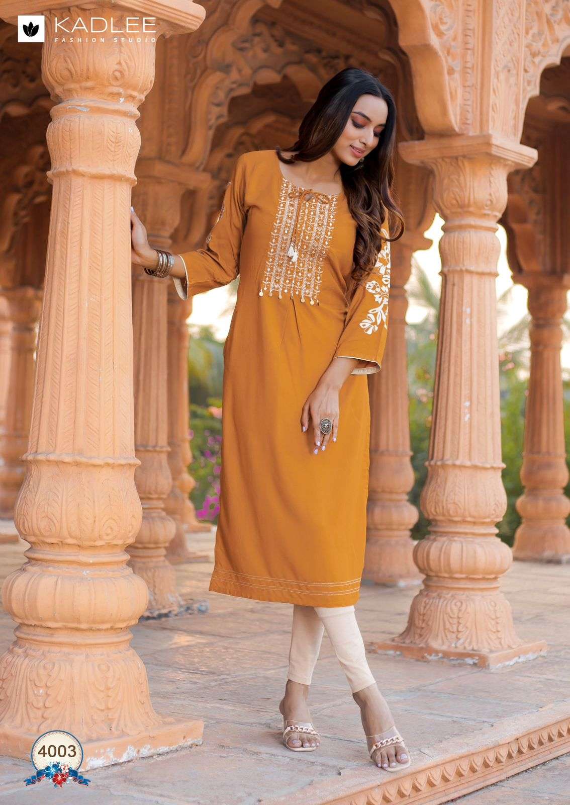 KADLEE LADLEE RAYON EMBROIDERY KURTI CATALOGUE BEST RATE 