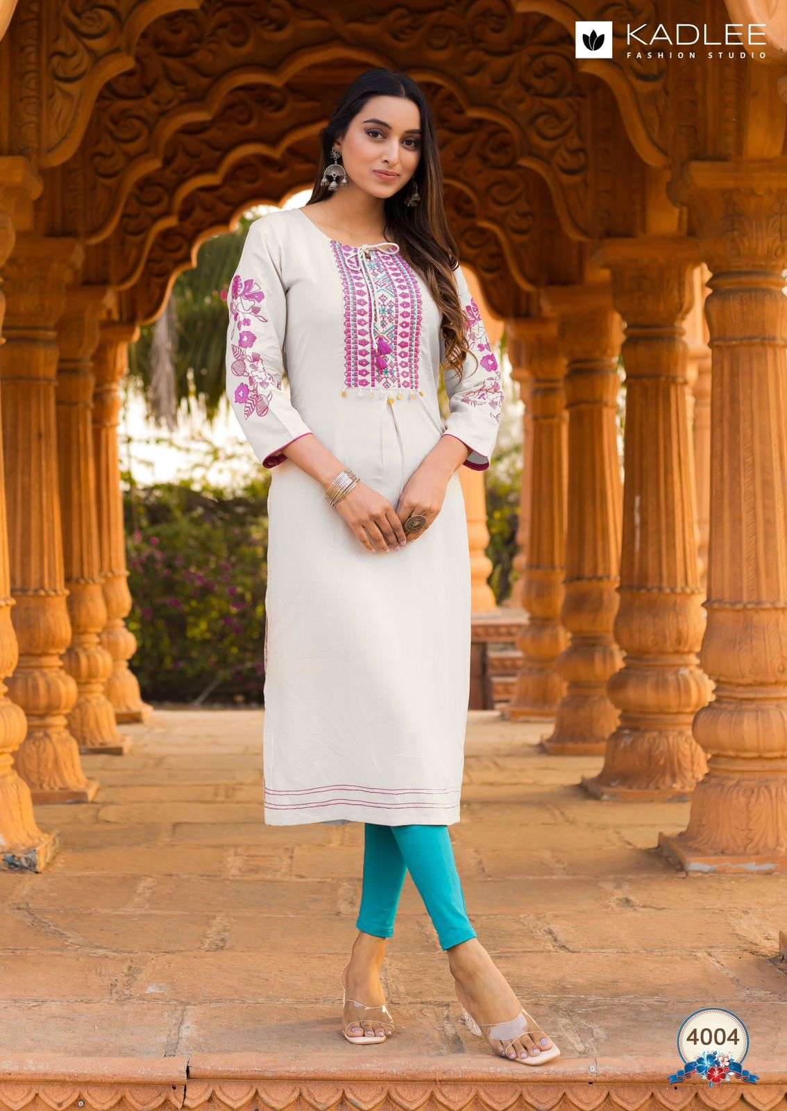 KADLEE LADLEE RAYON EMBROIDERY KURTI CATALOGUE BEST RATE 