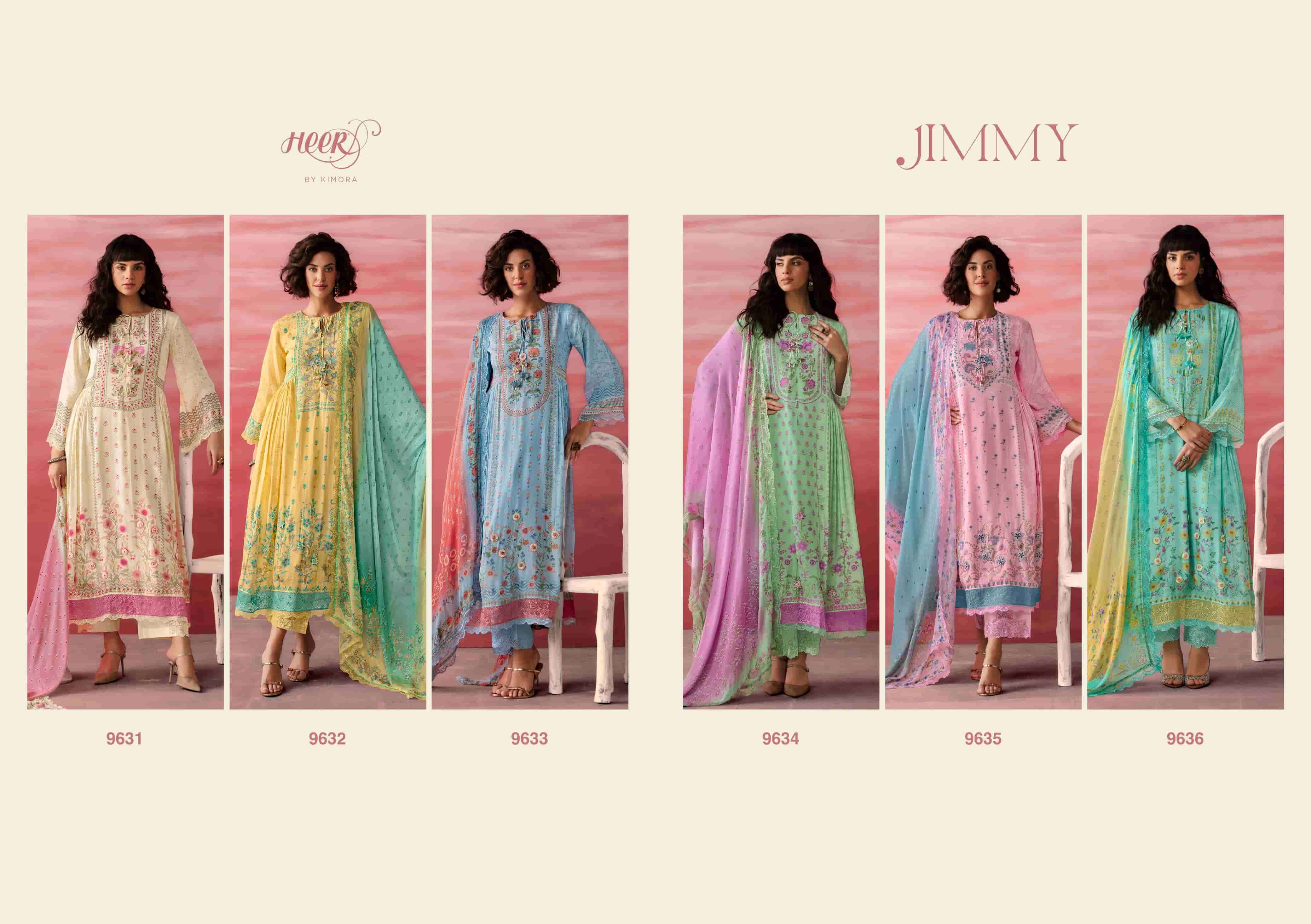 KIMORA HEER JIMMY DESIGNER MUSLIN SUIT CATALOG WHOLESALE PRICE 2025