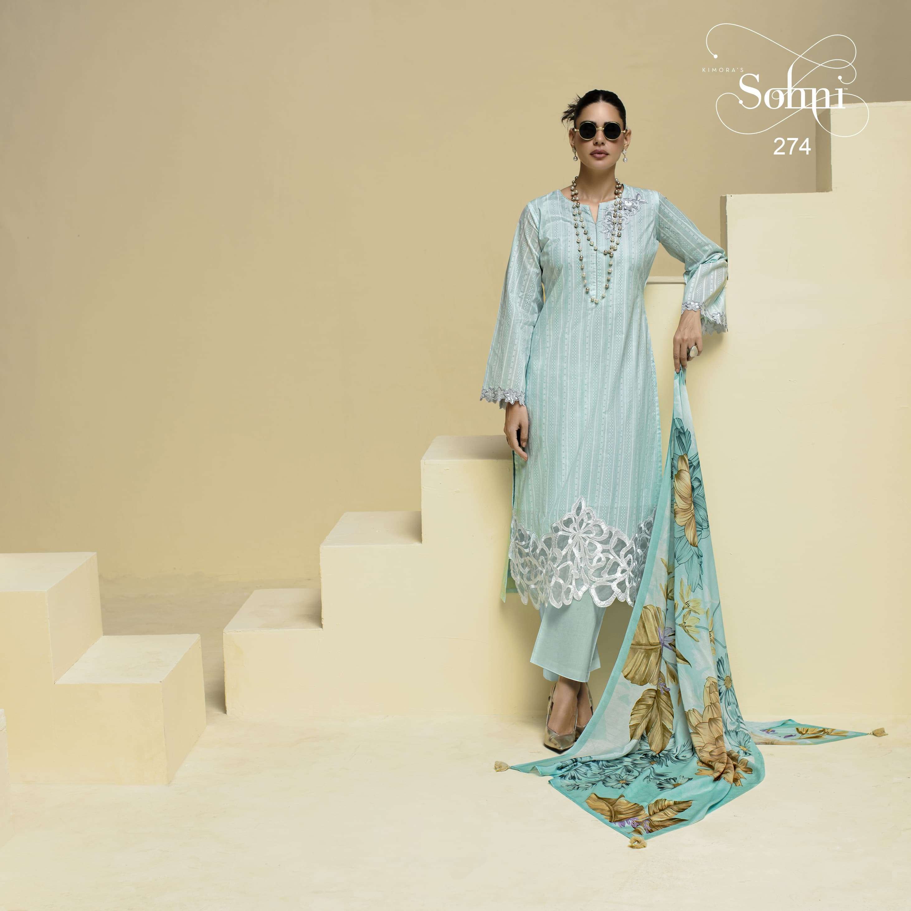 KIMORA SOHNI ORNET DESIGNER COTTON DRESS CATALOGUE WHOLESALER 