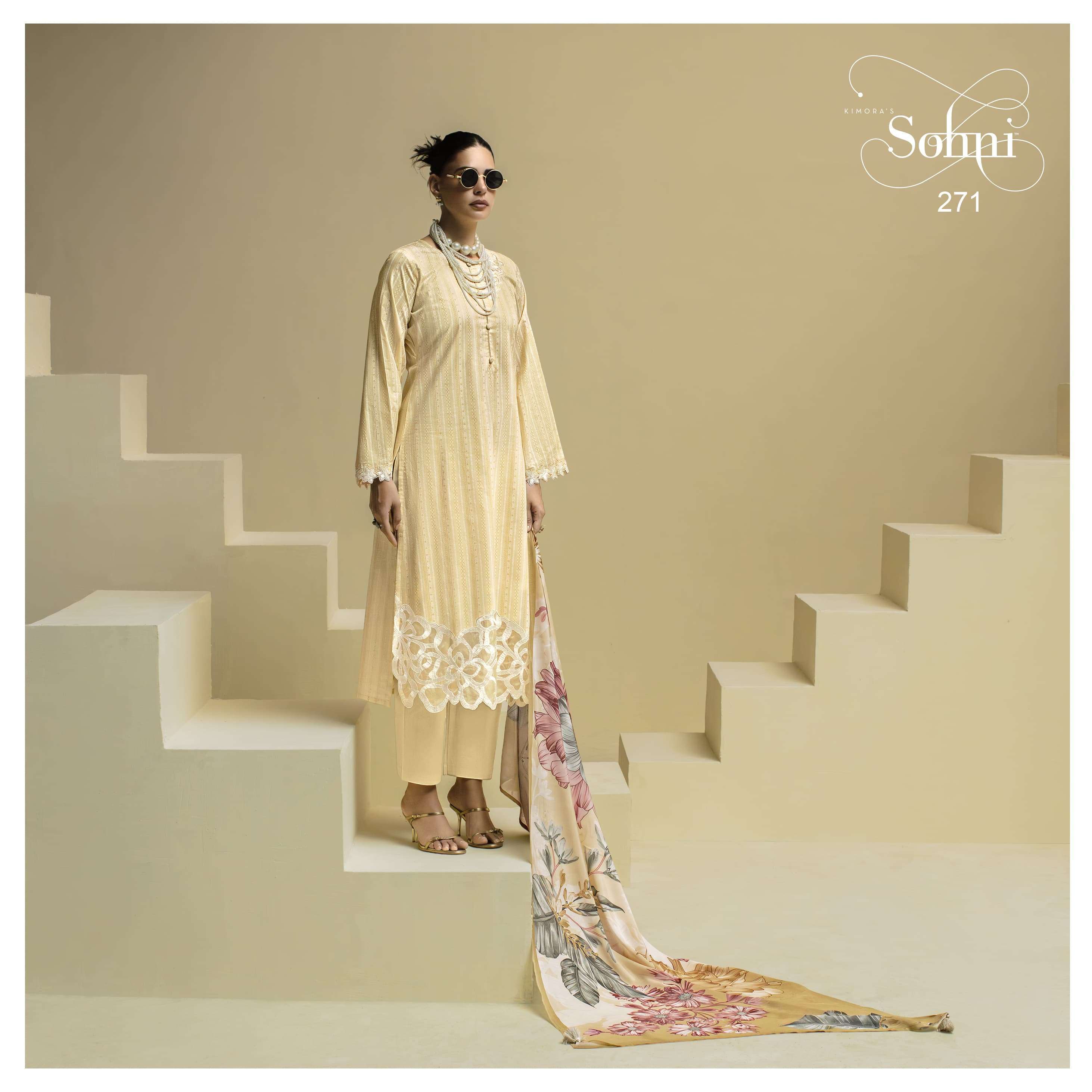 KIMORA SOHNI ORNET DESIGNER COTTON DRESS CATALOGUE WHOLESALER 